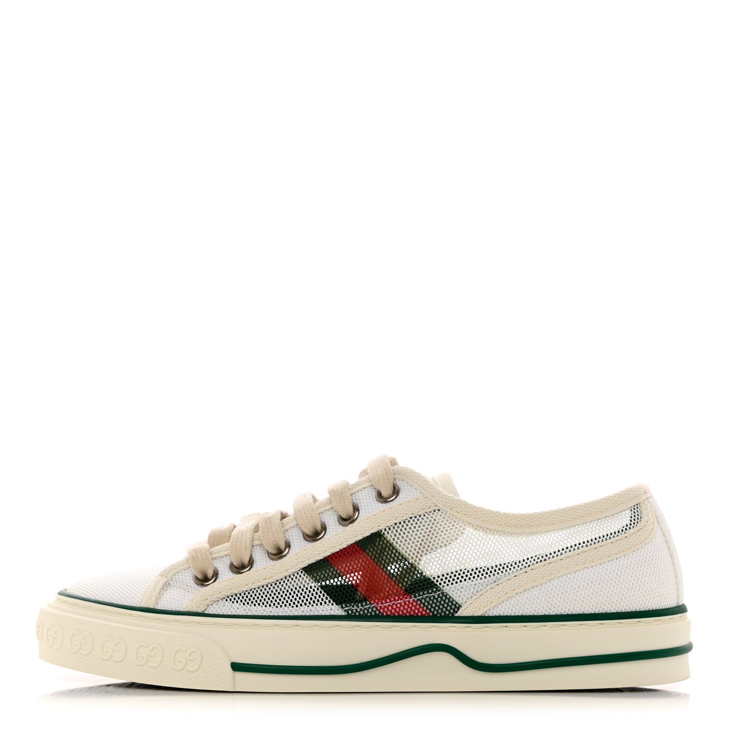 Gucci Mesh Web Womens 1977 Tennis Sneakers 35.5 Great White Mystic White 1 of 8