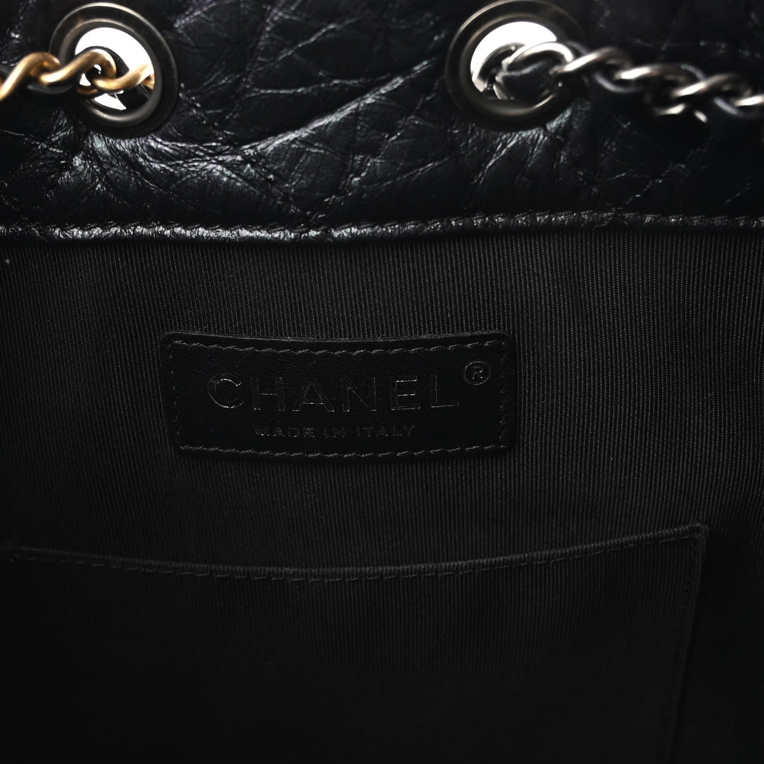 Chanel Iridescent Lambskin Calfskin Small Quilted Gabrielle Backpack Black 6 of 10