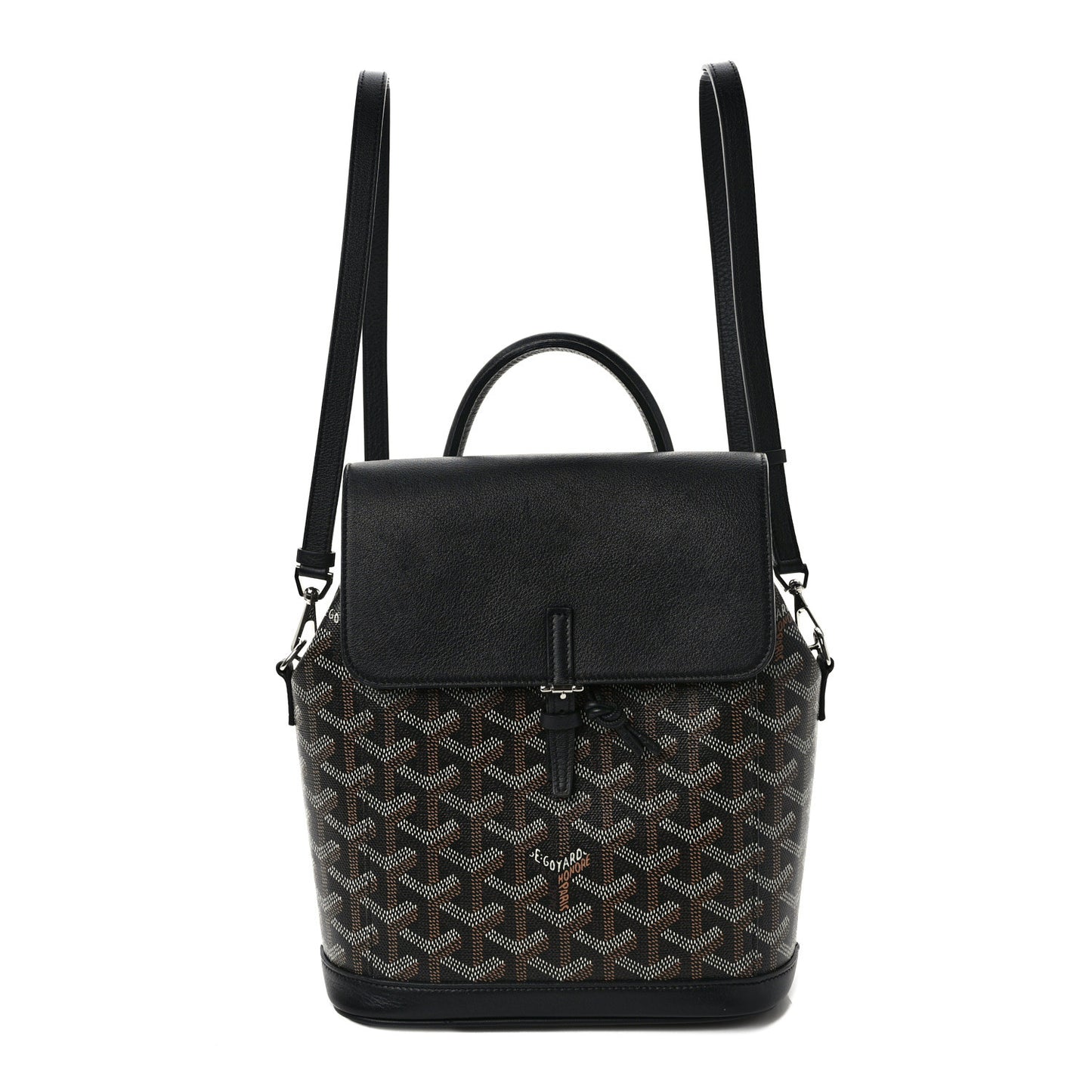 Goyardine Calfskin Mini Alpin Backpack Black