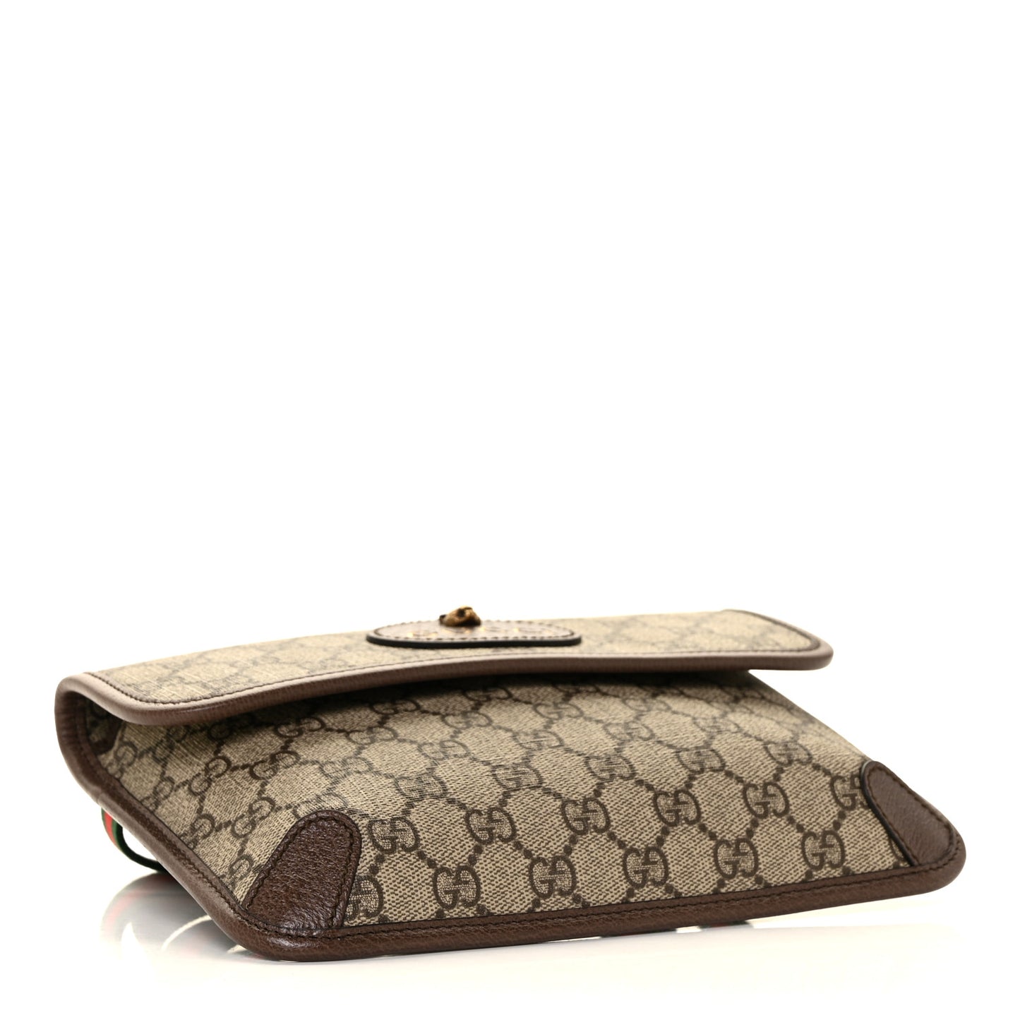 GG Supreme Monogram Neo Vintage Web Belt Bag Brown
