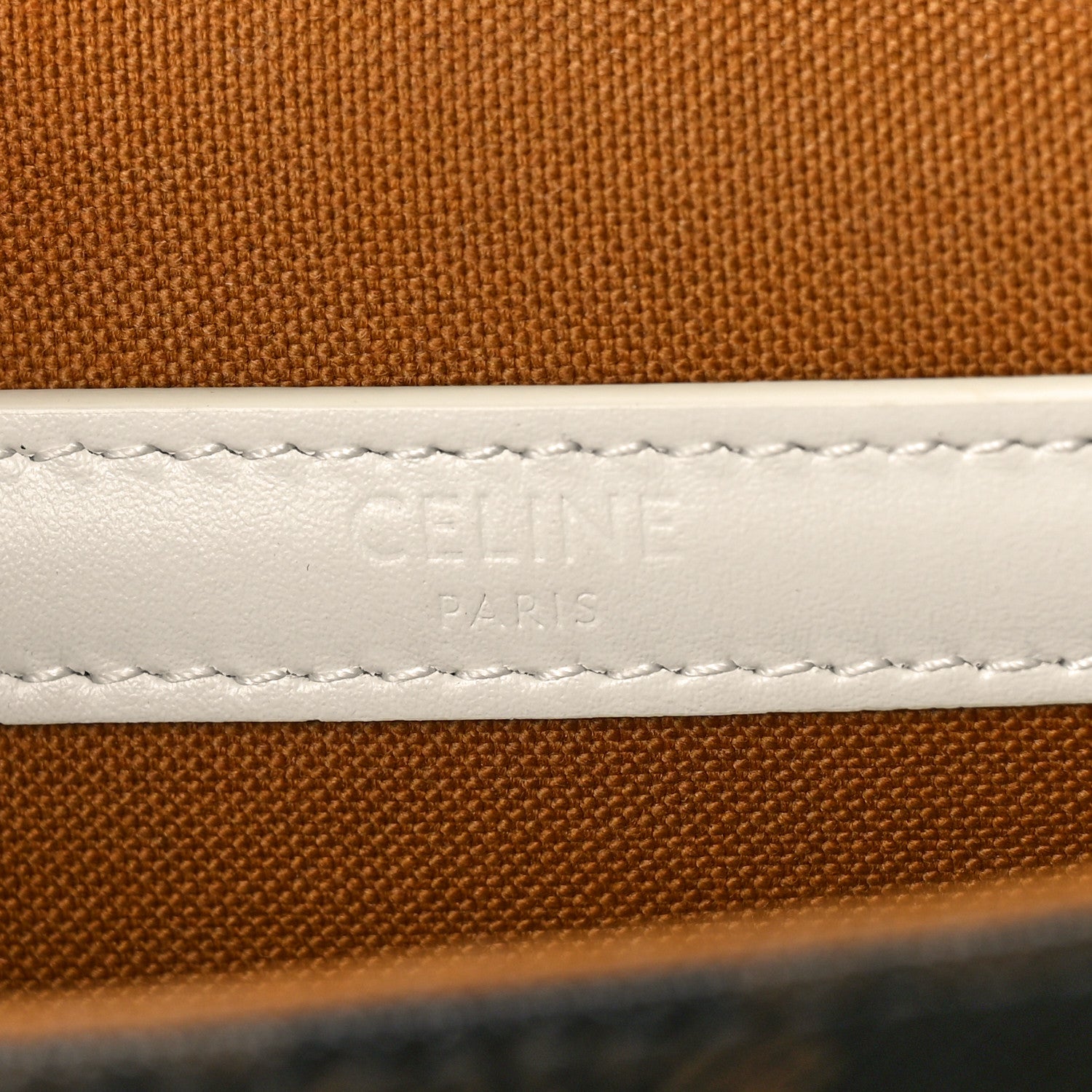Celine Triomphe Canvas Medium Folco Bag White 6 of 10