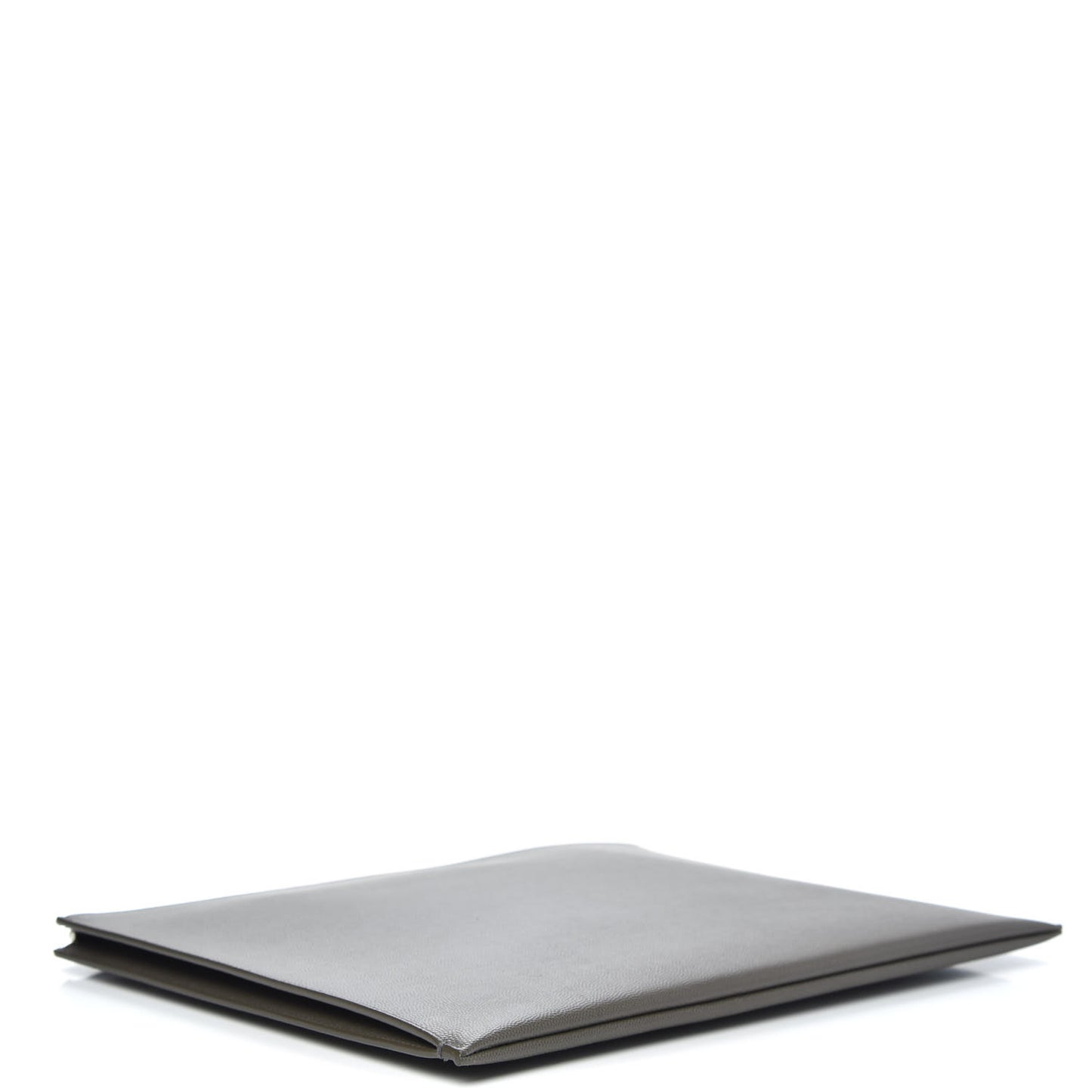 Matte Grain De Poudre Zipped Document Holder Pebble