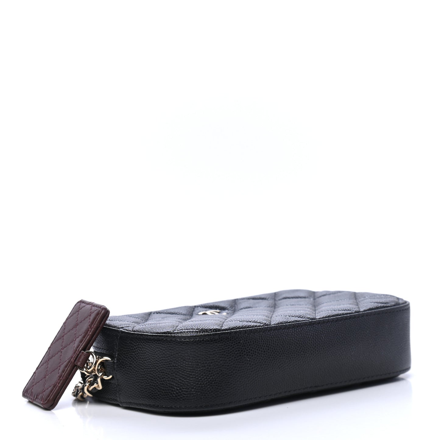 Caviar Quilted Vanity With Chain Black