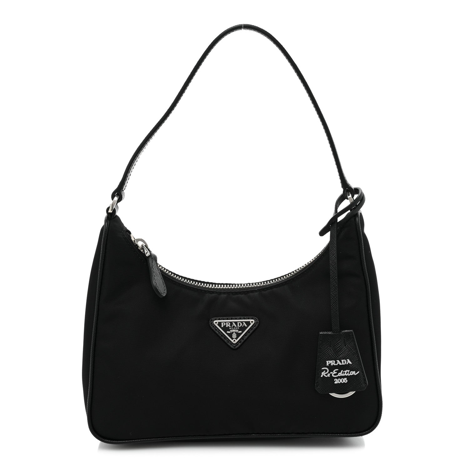 Prada Tessuto Nylon Saffiano Mini Re-Edition 2005 Bag Black 1 of 12