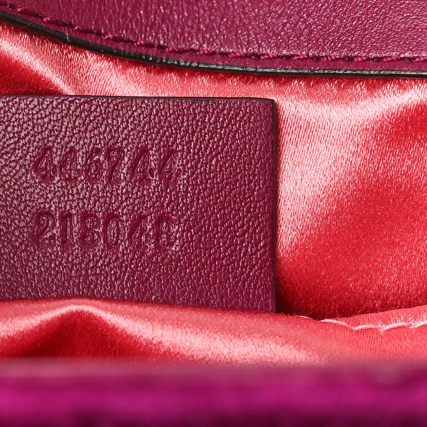 Velvet Matelasse Mini GG Marmont Shoulder Bag Fuchsia Violet Cyclamen