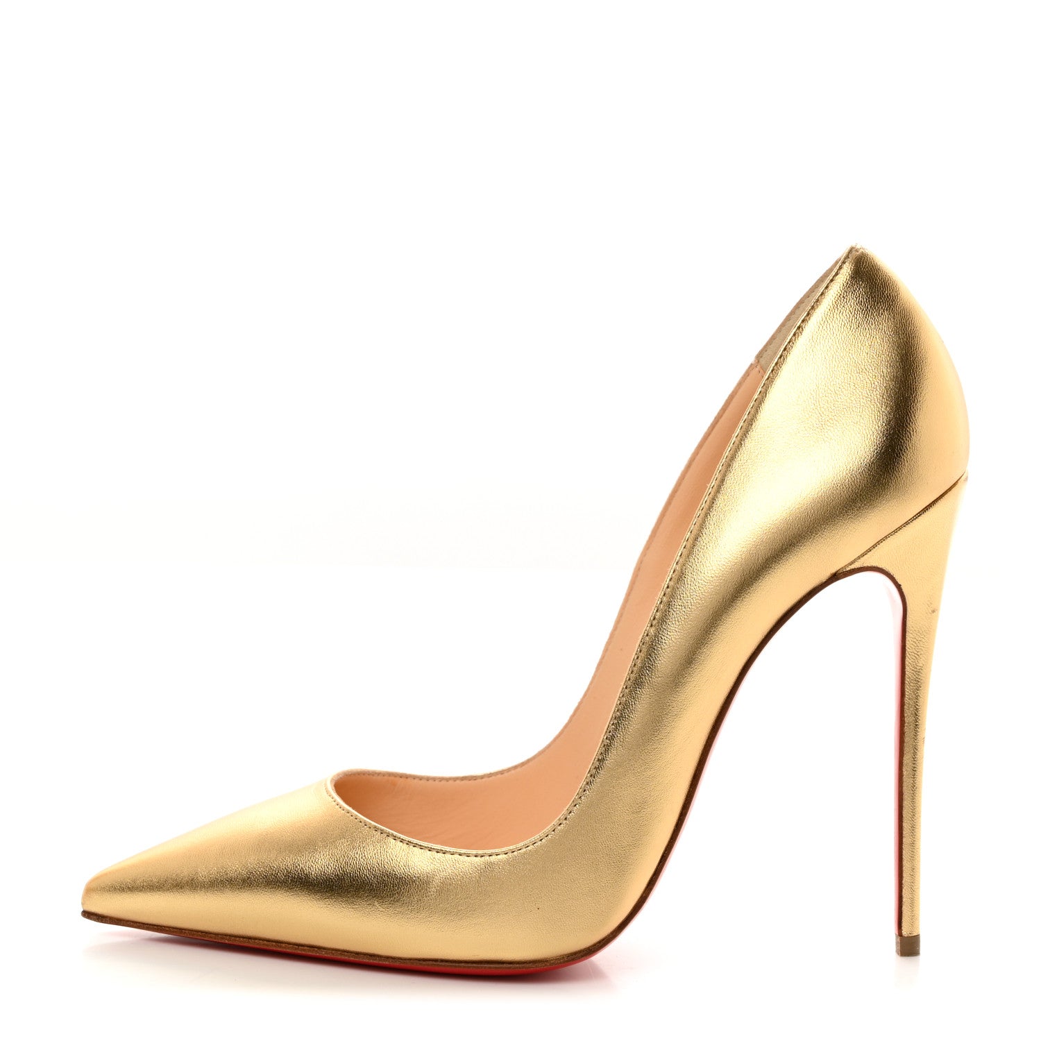 Christian Louboutin Metallic Calfskin So Kate 120 Pumps Gold