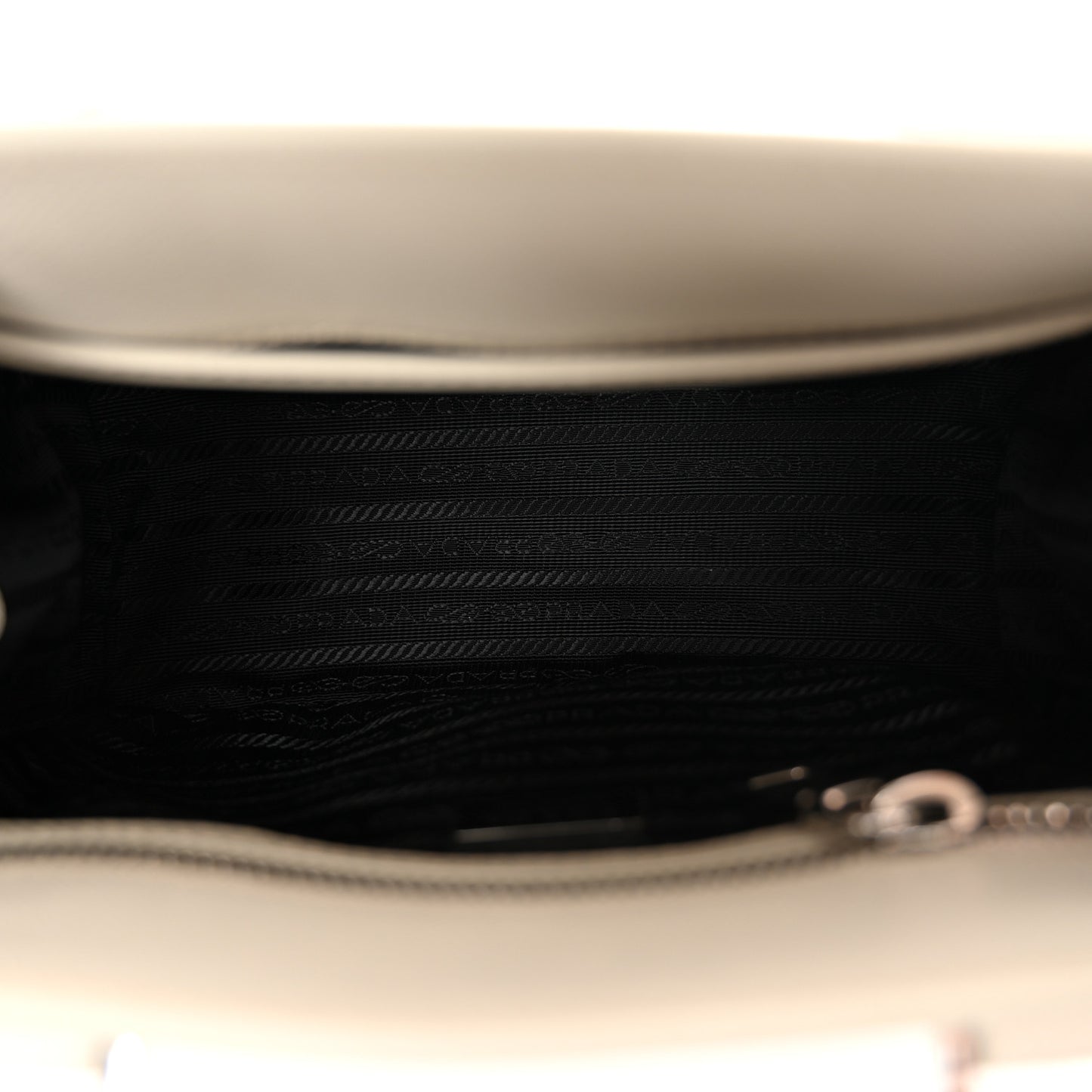 Saffiano Lux Micro Galleria Shoulder Bag Talco