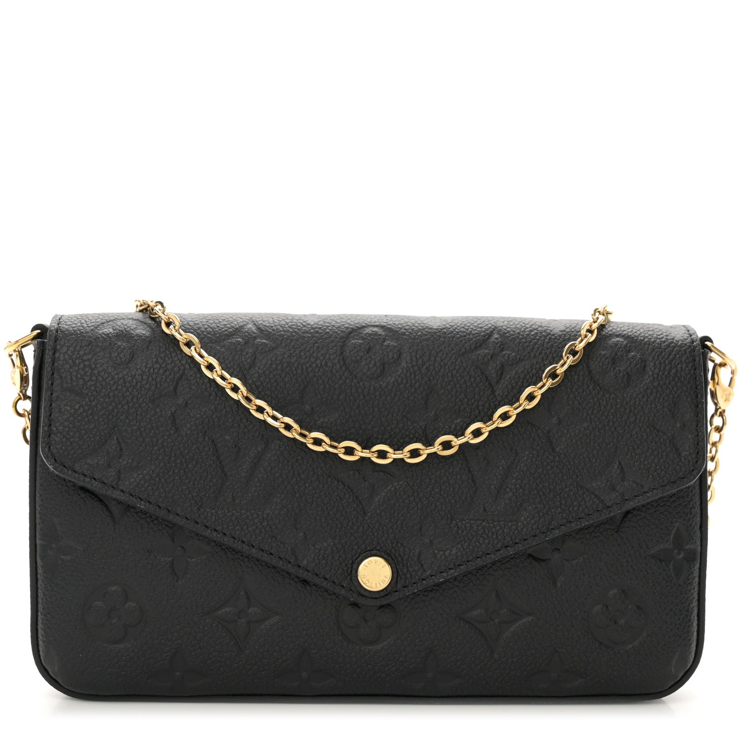 Louis Vuitton Empreinte Pochette Felicie Chain Wallet Black 1 of 10