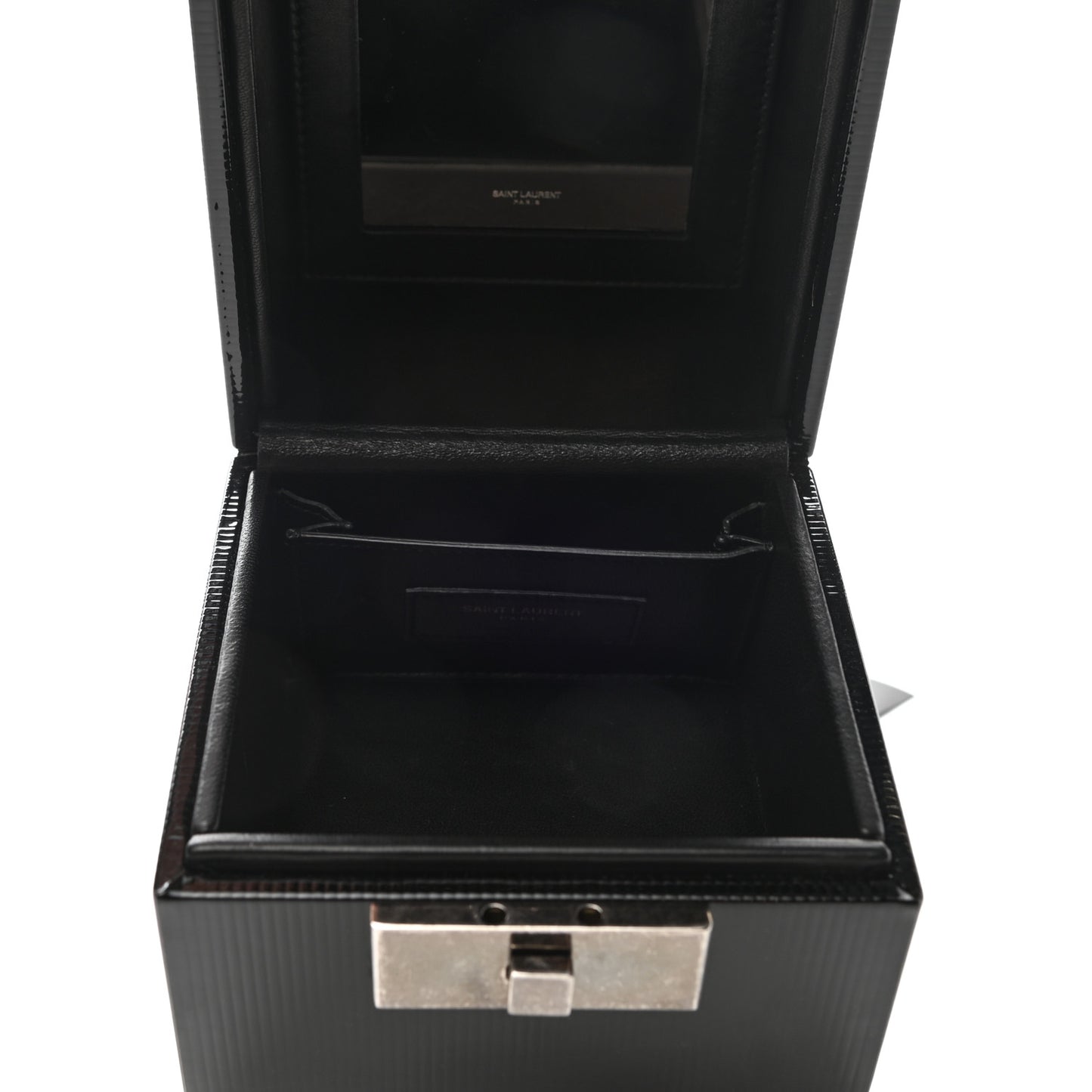 Patent Jerry Cube Box Clutch Black
