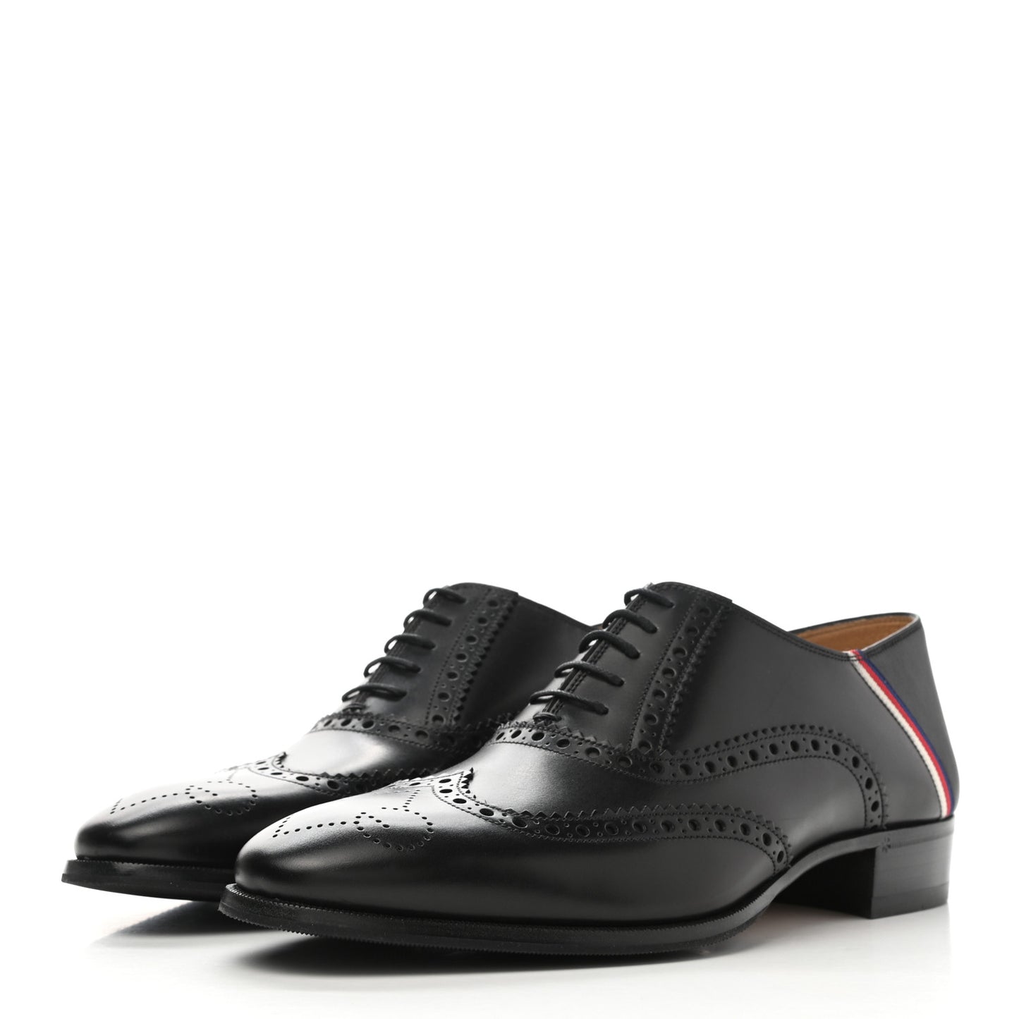 Calfskin Miro Soft Web Mens Spirit Wingtip Oxfords 6 Black