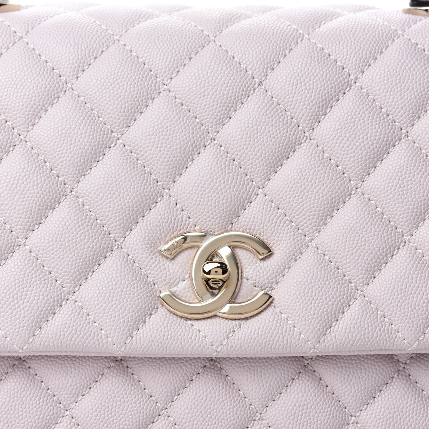 Caviar Quilted Small Coco Handle Flap Lilas Lilac