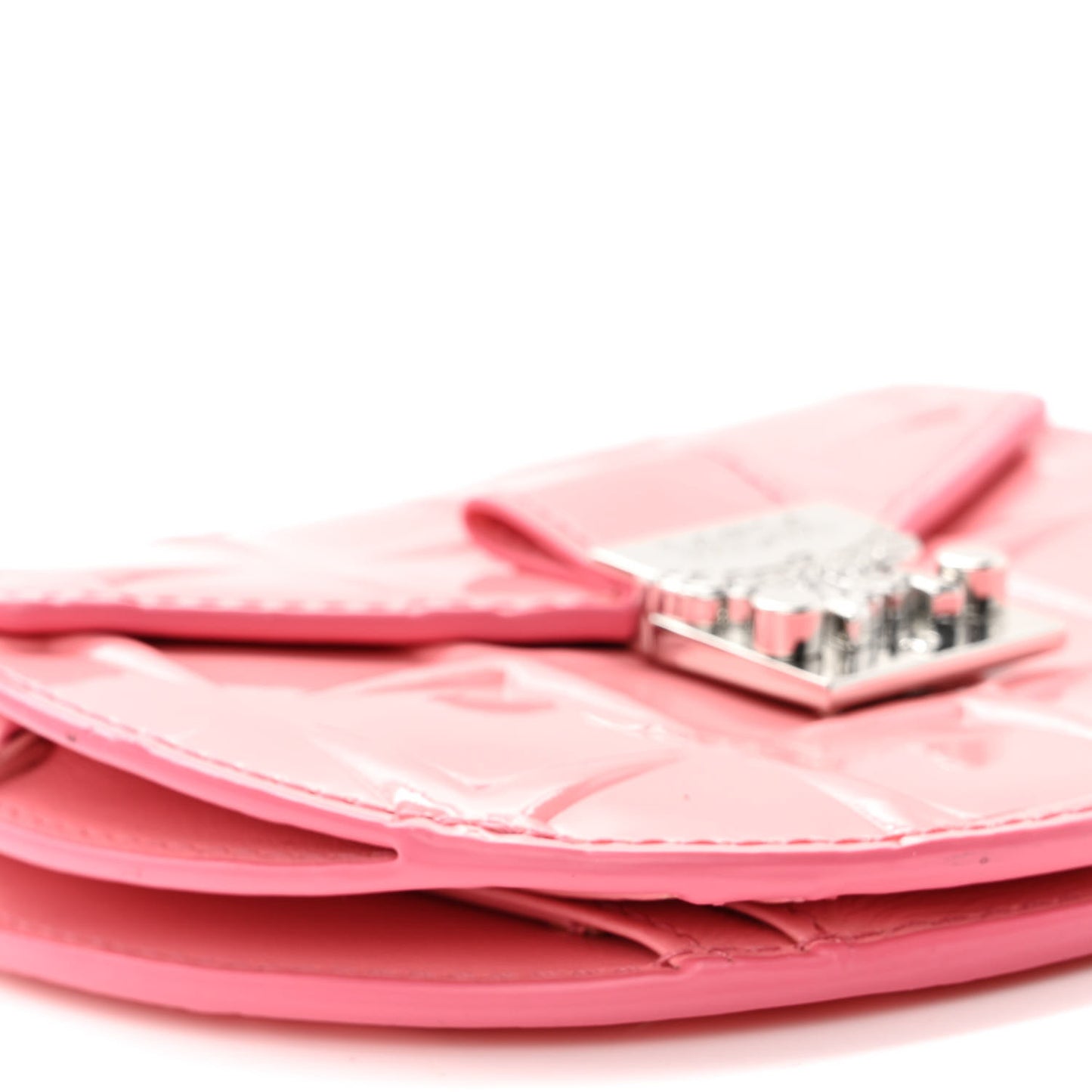 Diamond Patent Patricia Round Crossbody Bag Salmon Rose