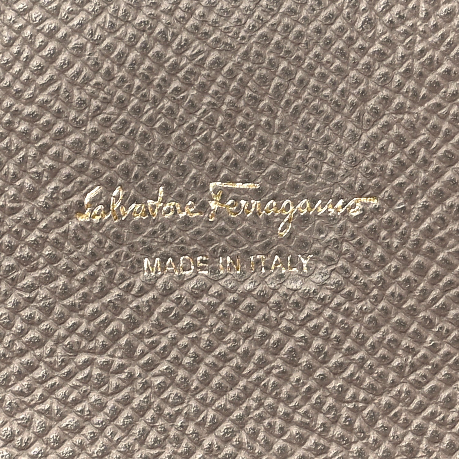 Salvatore Ferragamo Hammered Calfskin Gancini Wallet Caraway Seed 6 of 7