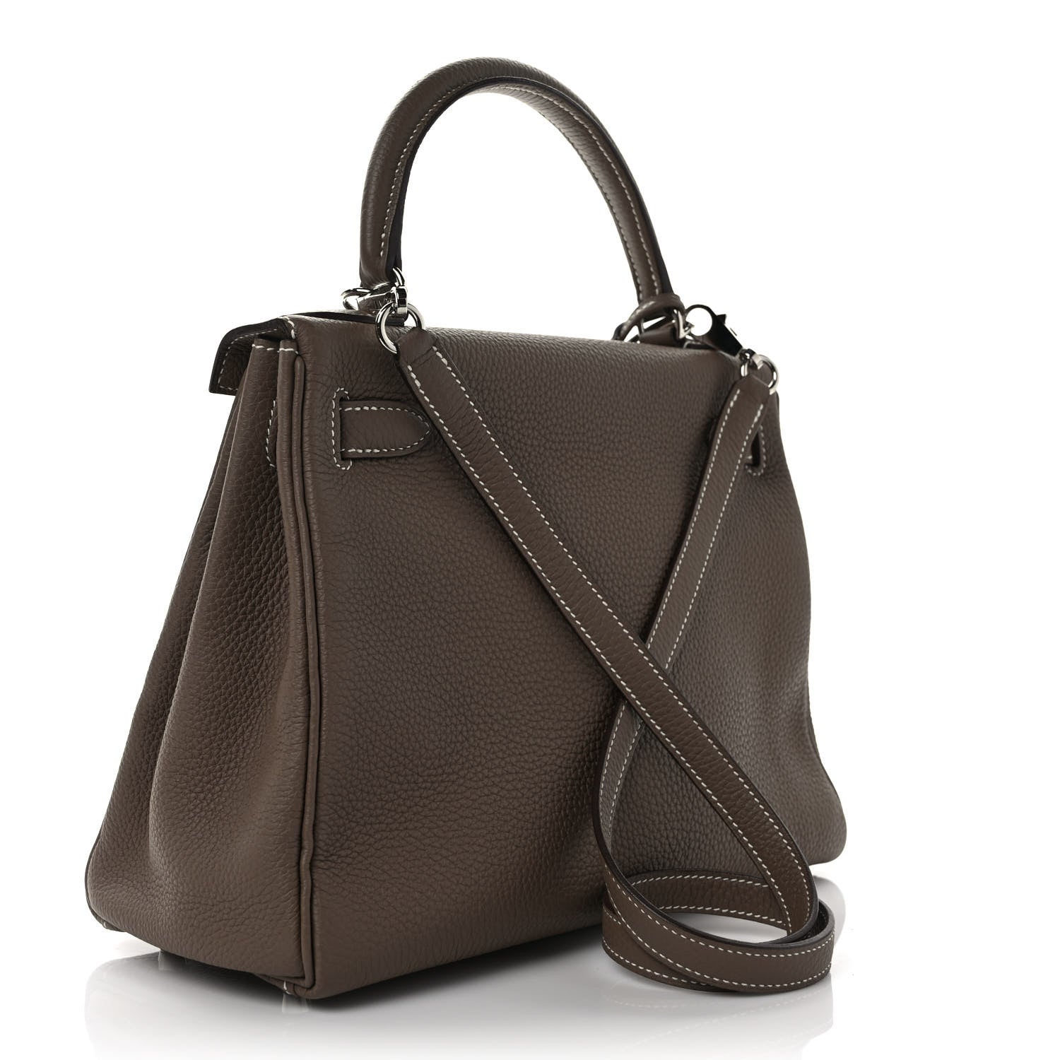Hermes Togo Kelly Retourne 28 Etoupe 3 of 11
