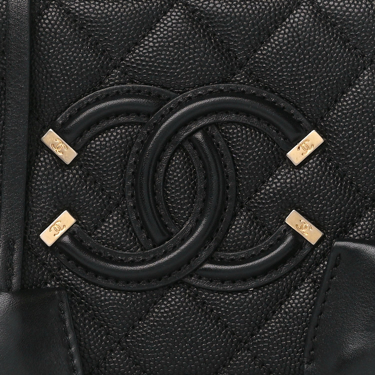 Chanel Caviar Quilted Small CC Filigree Vanity Case Black 8 of 12