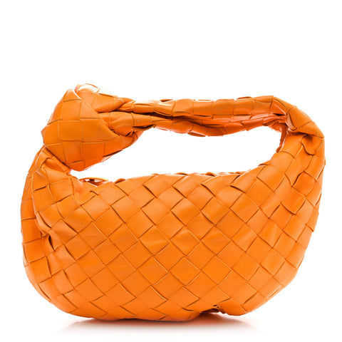Nappa Intrecciato Mini Jodie Tangerine