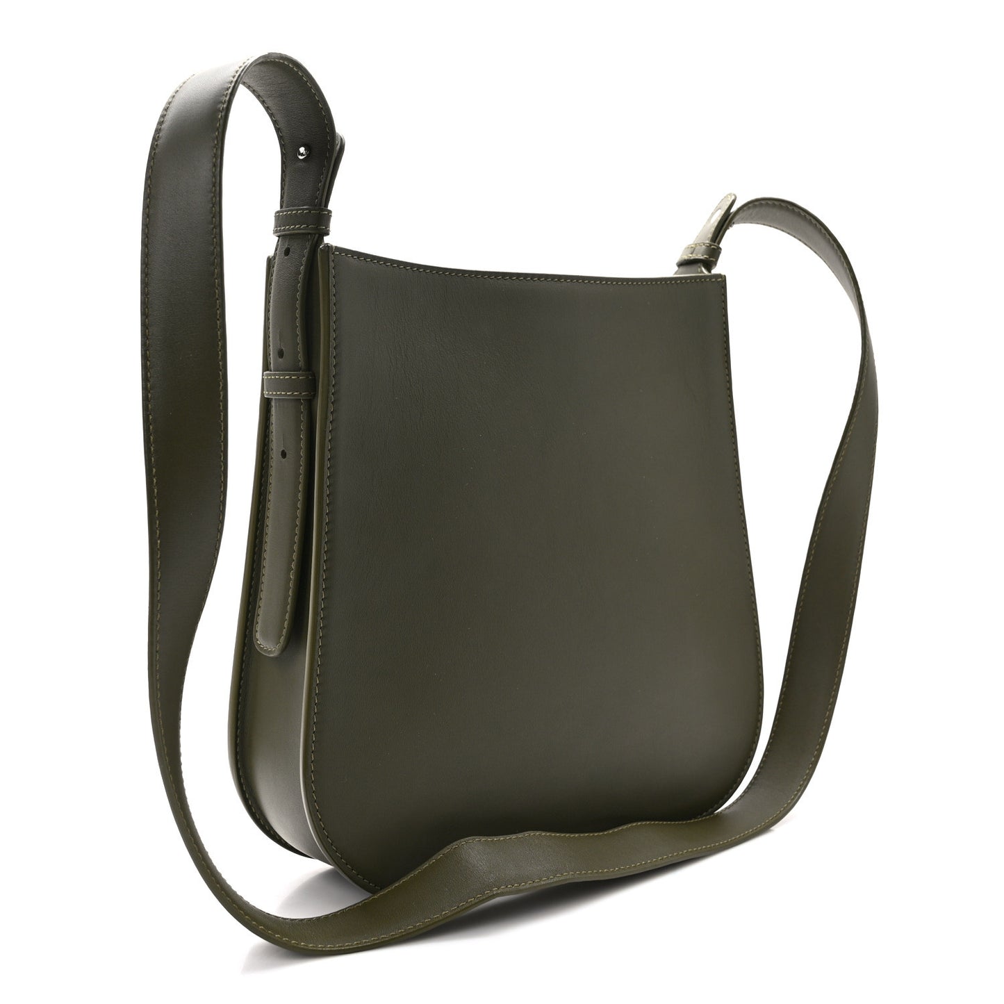 Grained Calfskin Fleur Crossbody Green