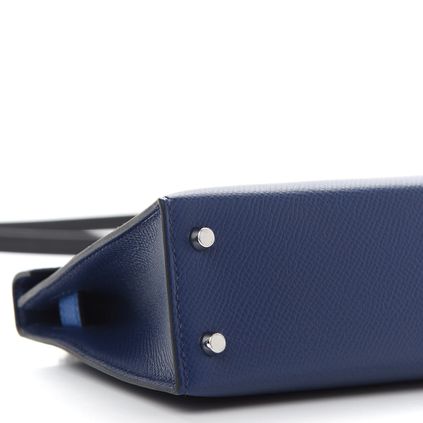 Epsom Mini Kelly Sellier 20 Bleu Saphir Bleu France Black