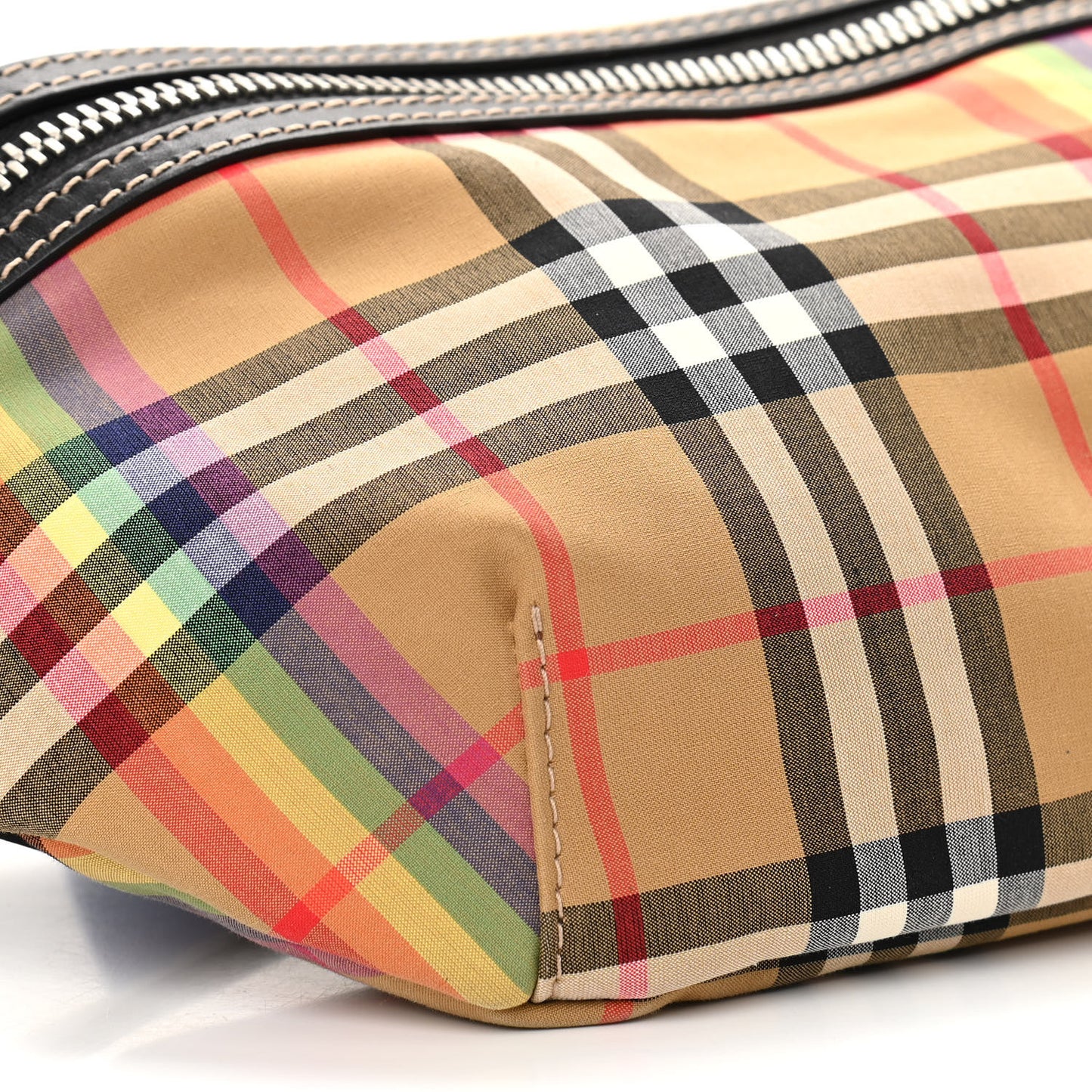 Nylon Vintage Check Rainbow Medium Sonny Belt Bag Antique Yellow