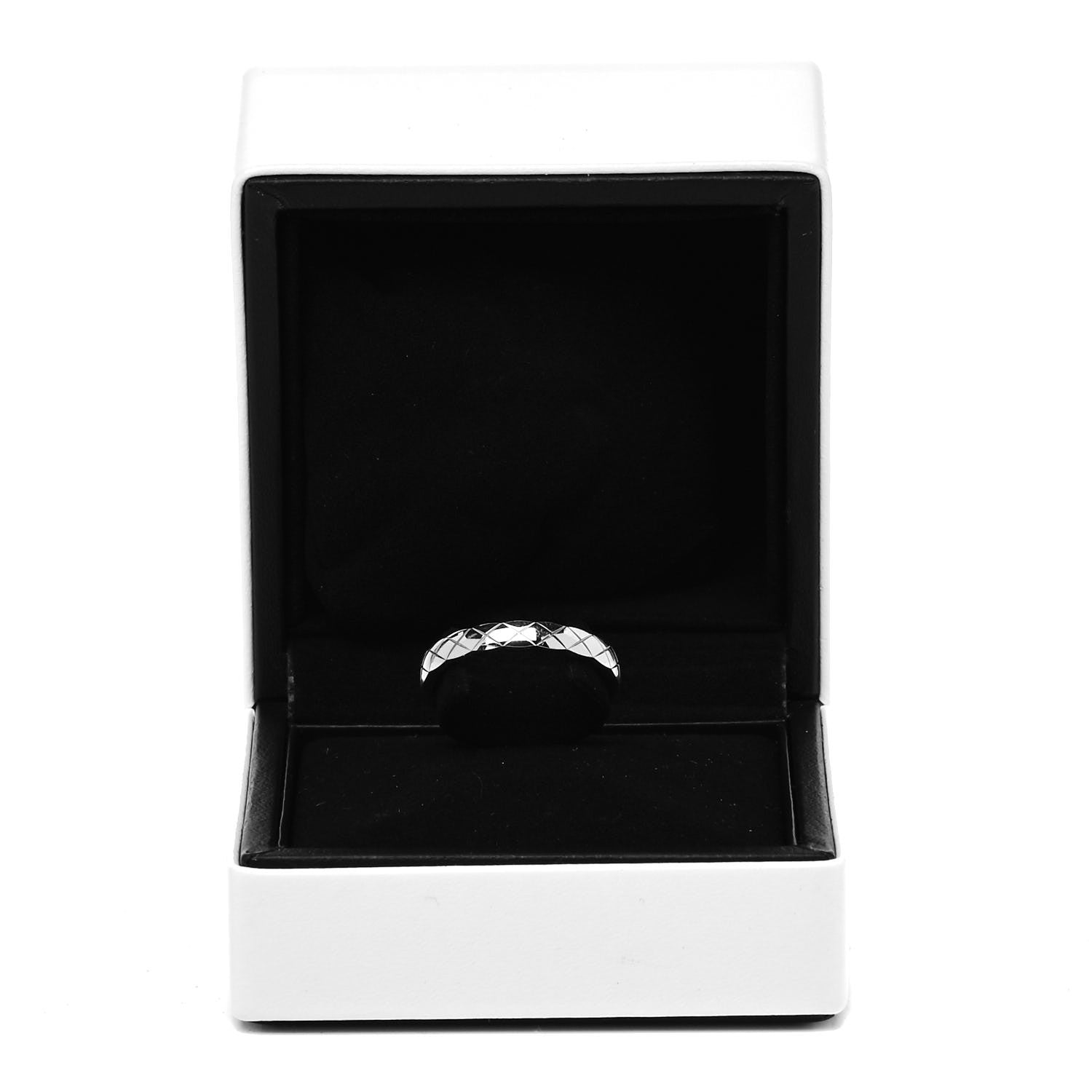 Chanel 18K White Gold Mini Coco Crush Ring 57 8 5 of 5