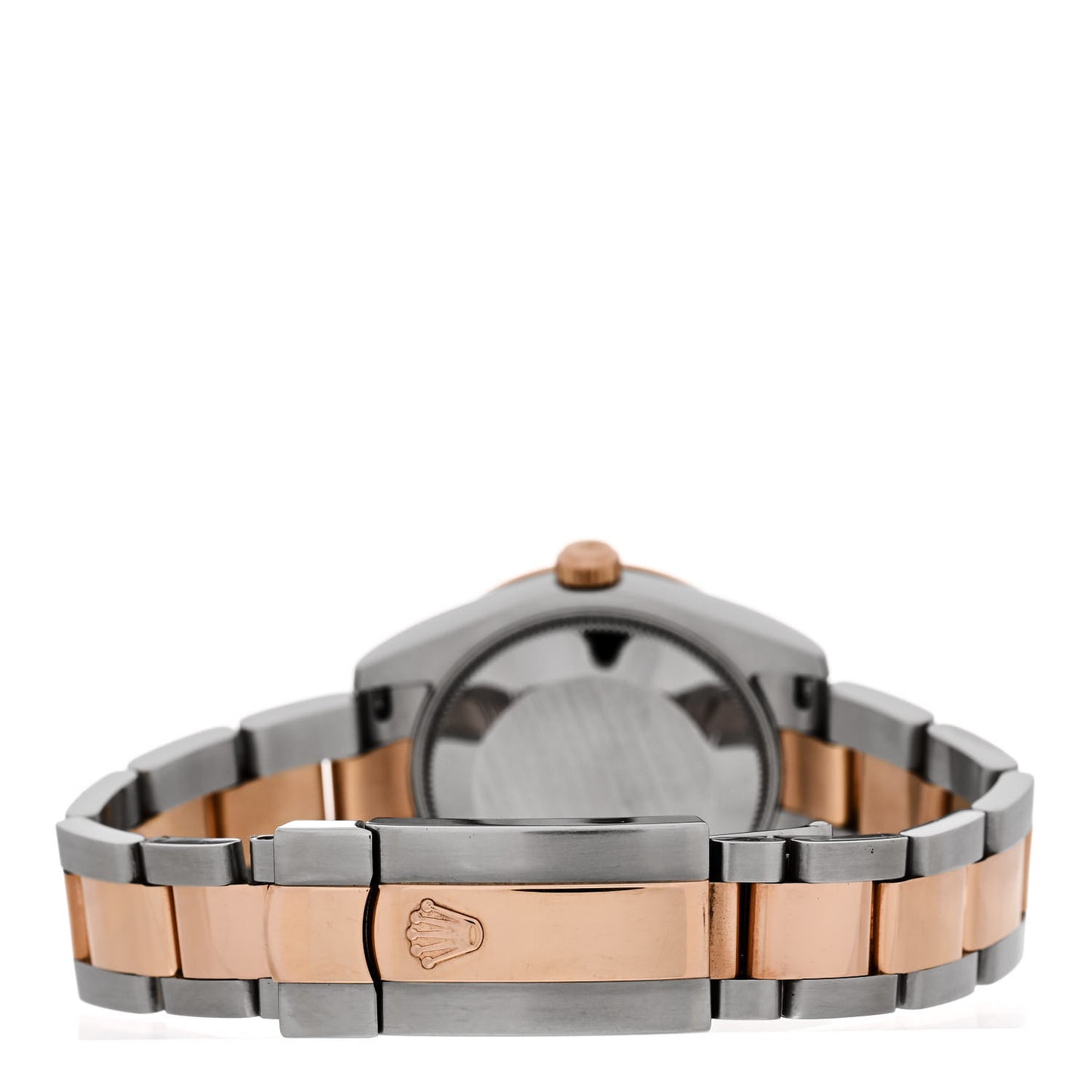 Stainless Steel 18K Everose Gold Diamond 31mm Oyster Perpetual Datejust Watch Chocolate Roman 178341