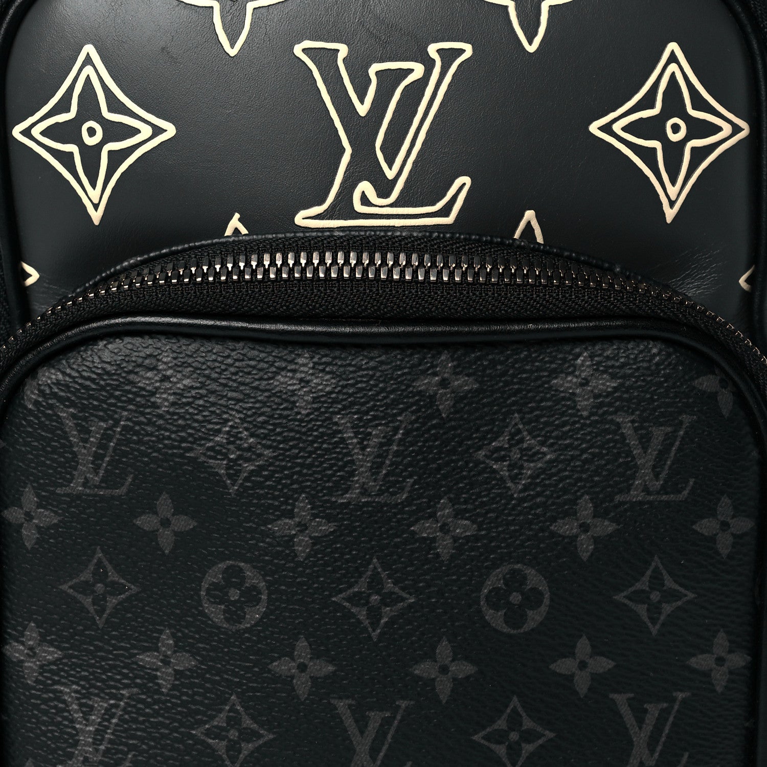 Louis Vuitton Monogram Eclipse Patchwork Amazone Sling Bag 7 of 9
