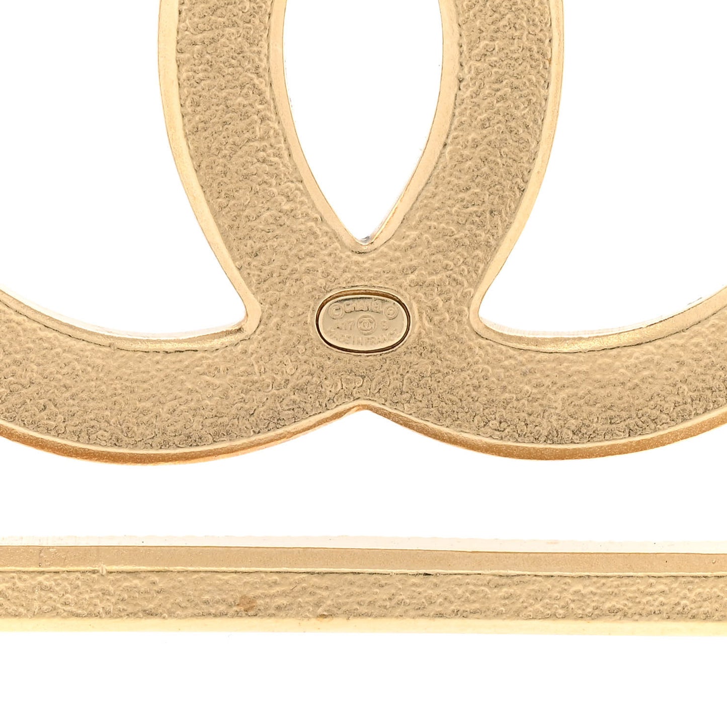 Crystal CC Brooch Gold