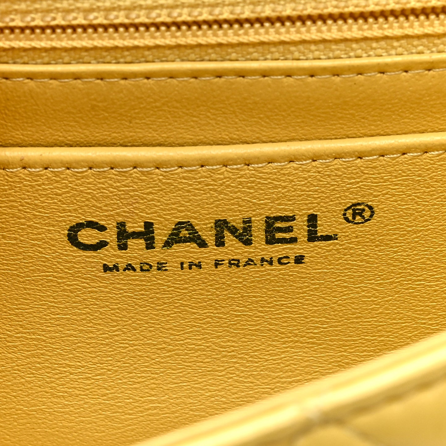 Lambskin Quilted Mini Rectangular Flap Yellow