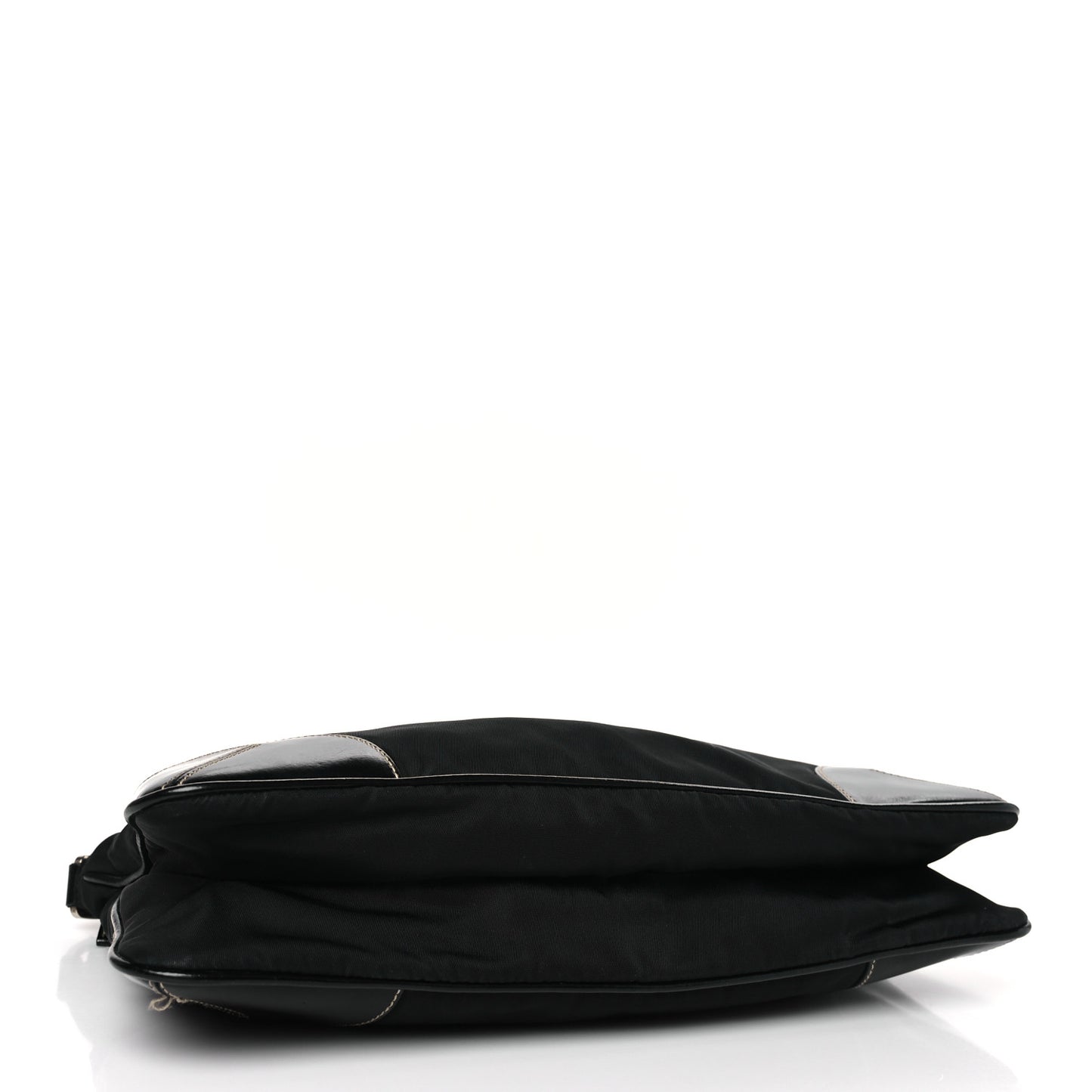 Tessuto Light Nylon Soft Calf Shoulder Bag Black