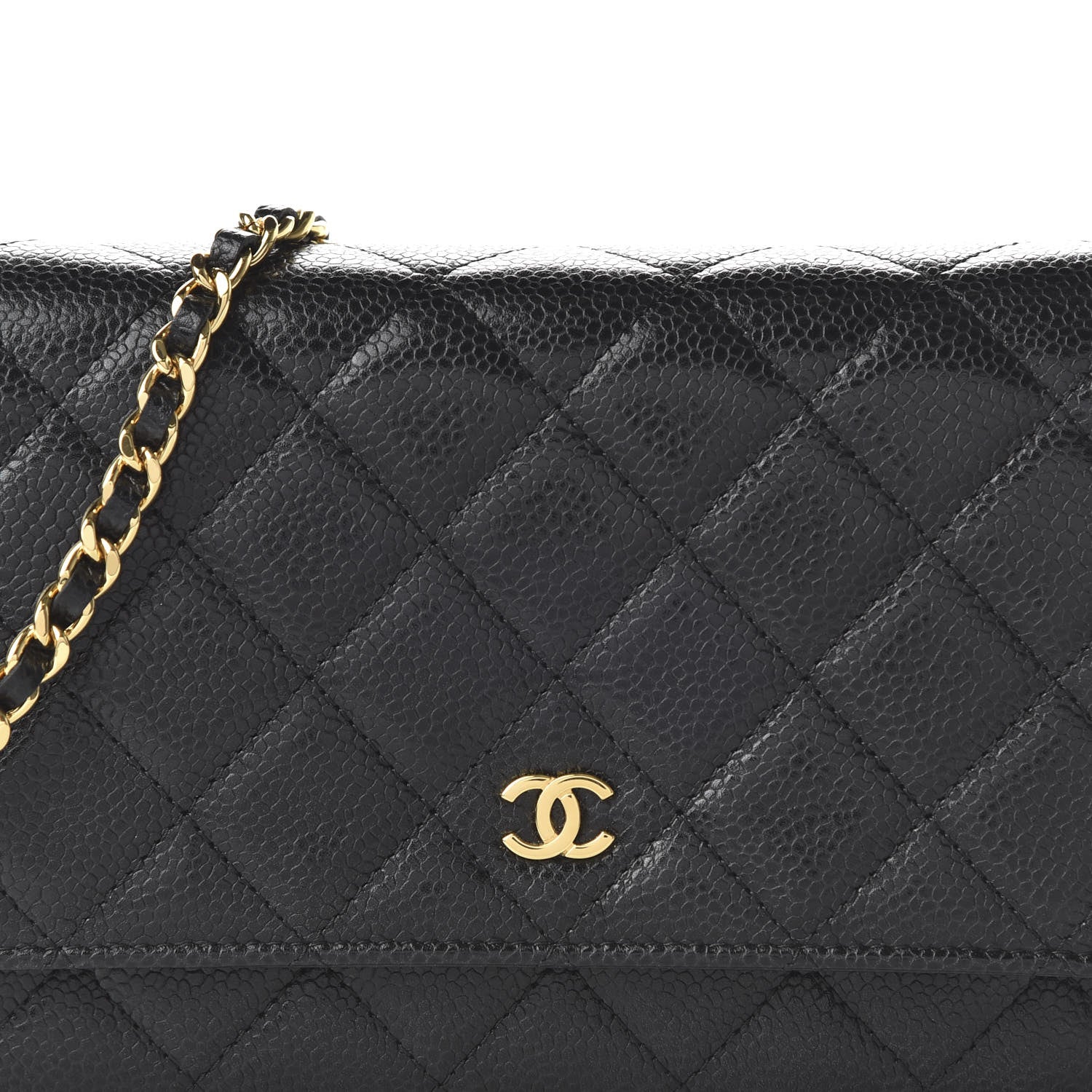 Chanel Caviar Quilted Wallet On Chain WOC Black 11 of 12