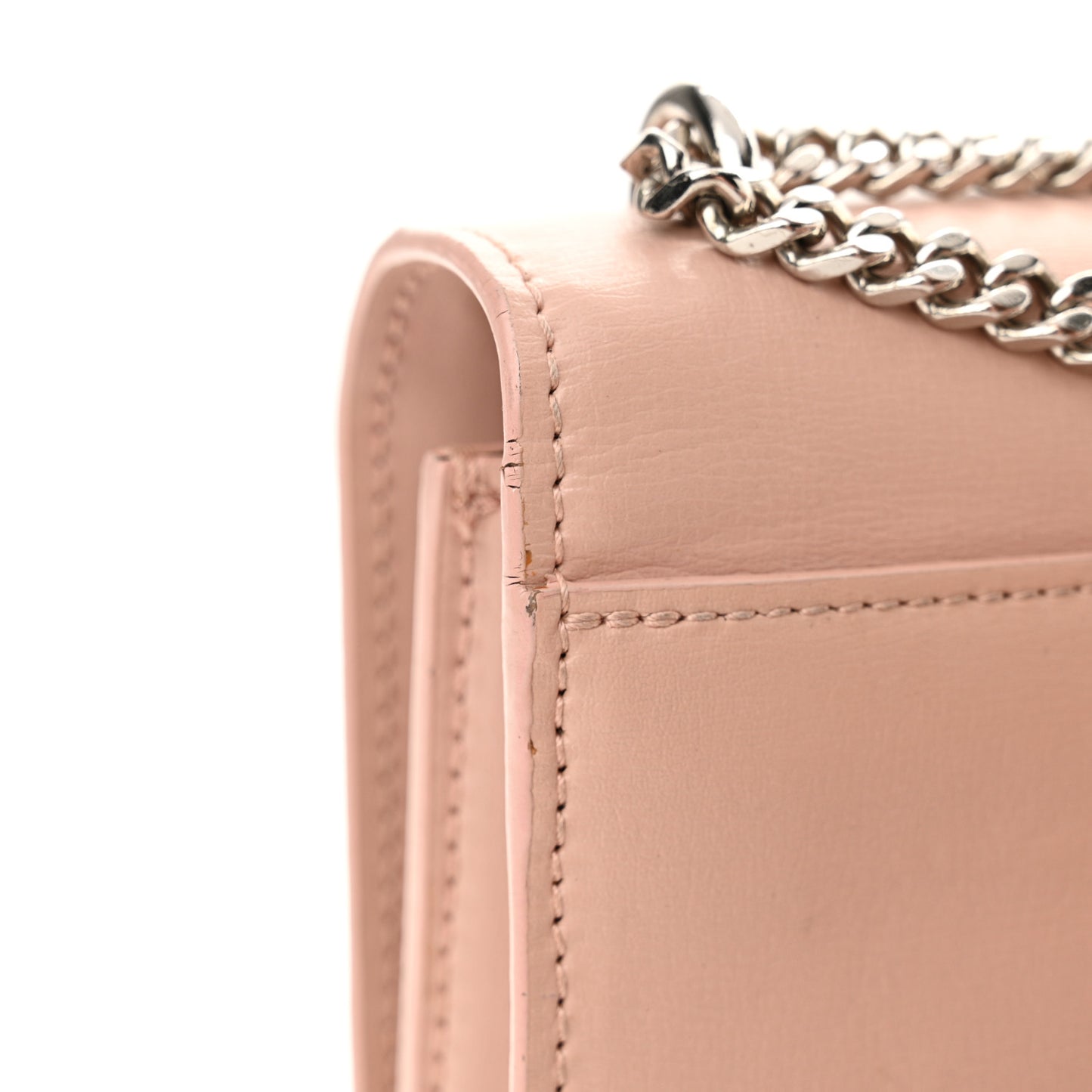 Calfskin Monogram Sunset Chain Wallet Light Pink