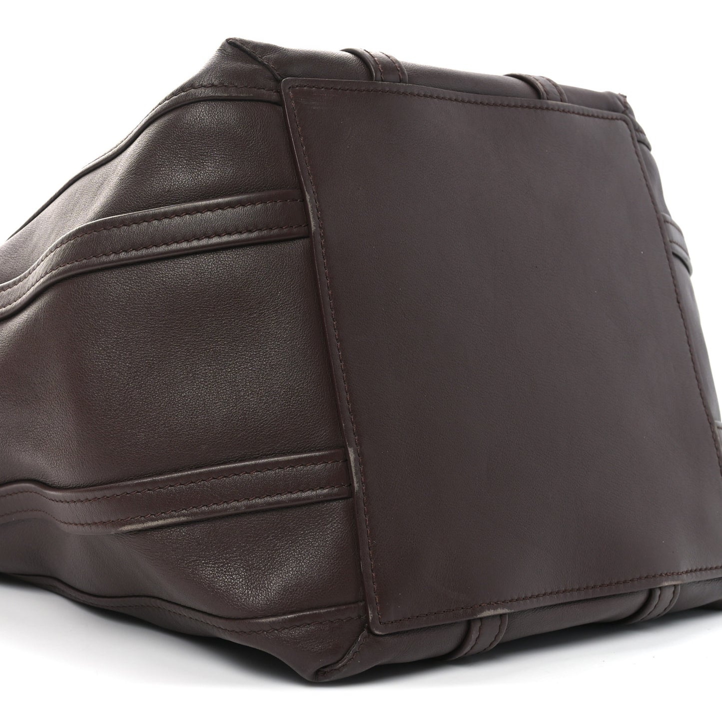 Calfskin Large Laundry Cabas Tote Marron Chocolate