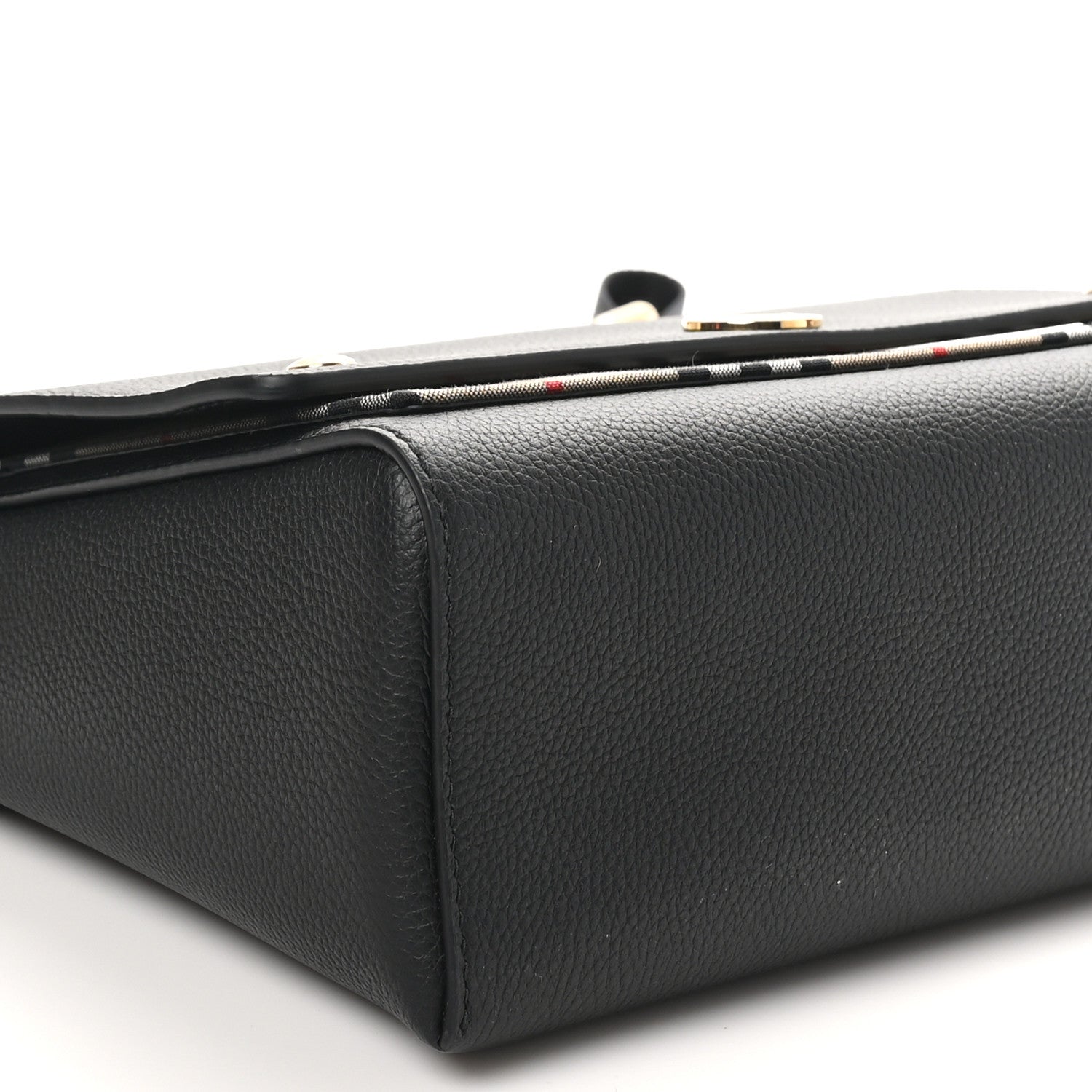 Burberry Grainy Calfskin Vintage Check Note Crossbody Bag Black 8 of 9