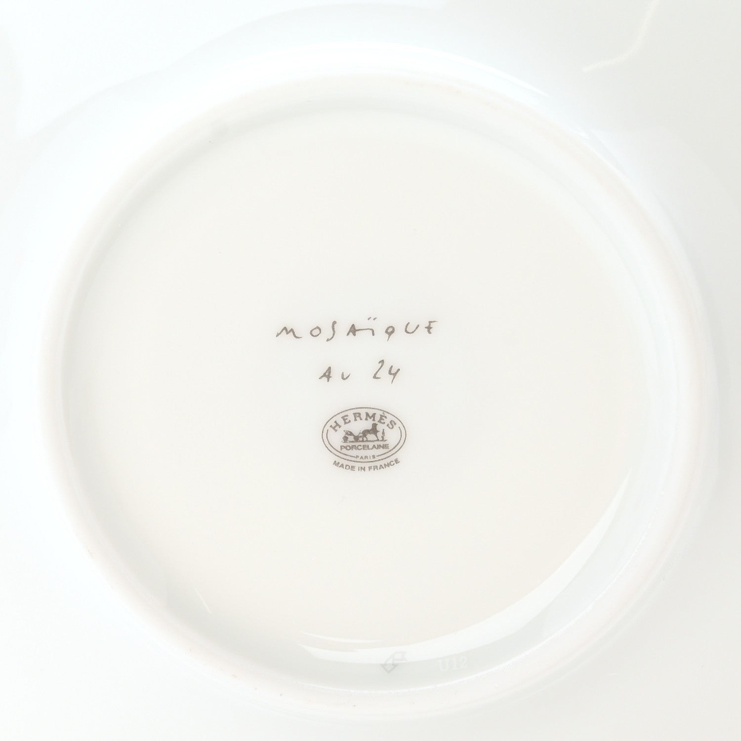 Hermes Porcelain Mosaique Au 24 Gold Tea Cup And Saucer Set Of 2 10 of 11