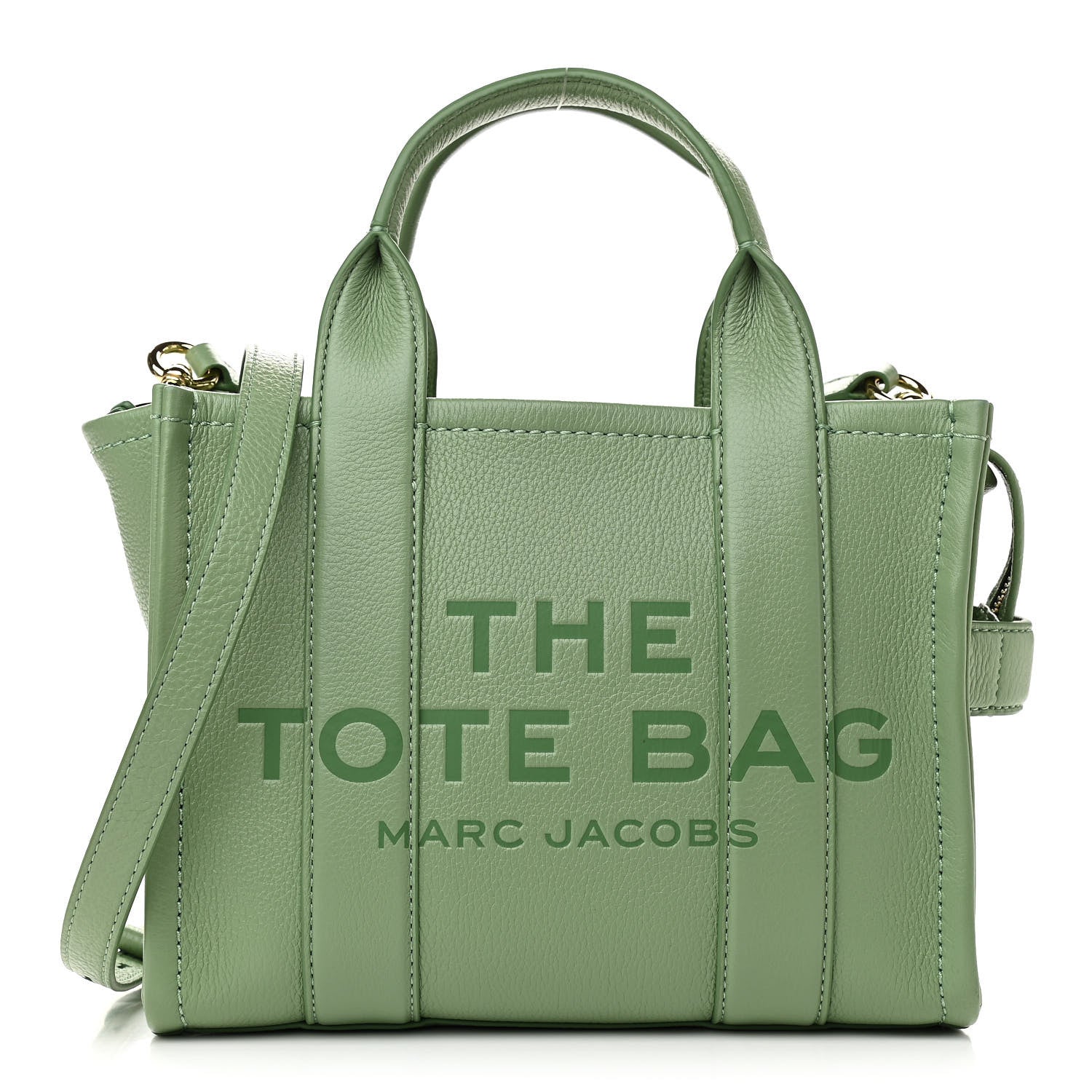 Marc Jacobs Grained Calfskin Small The Tote Bag Aspen Green 970504