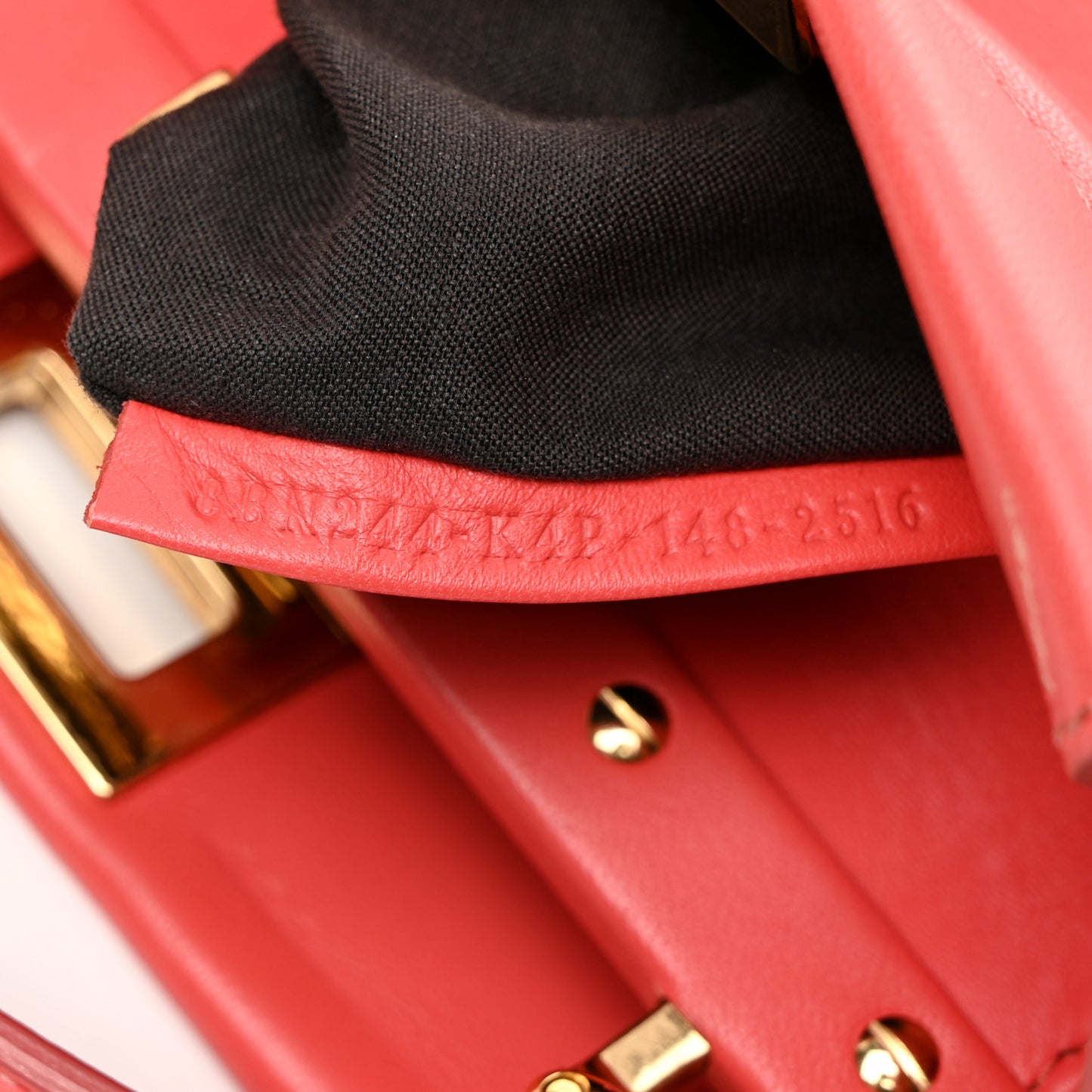 Nappa Stacked Bar Mini Peekaboo Iconic Satchel Lampone