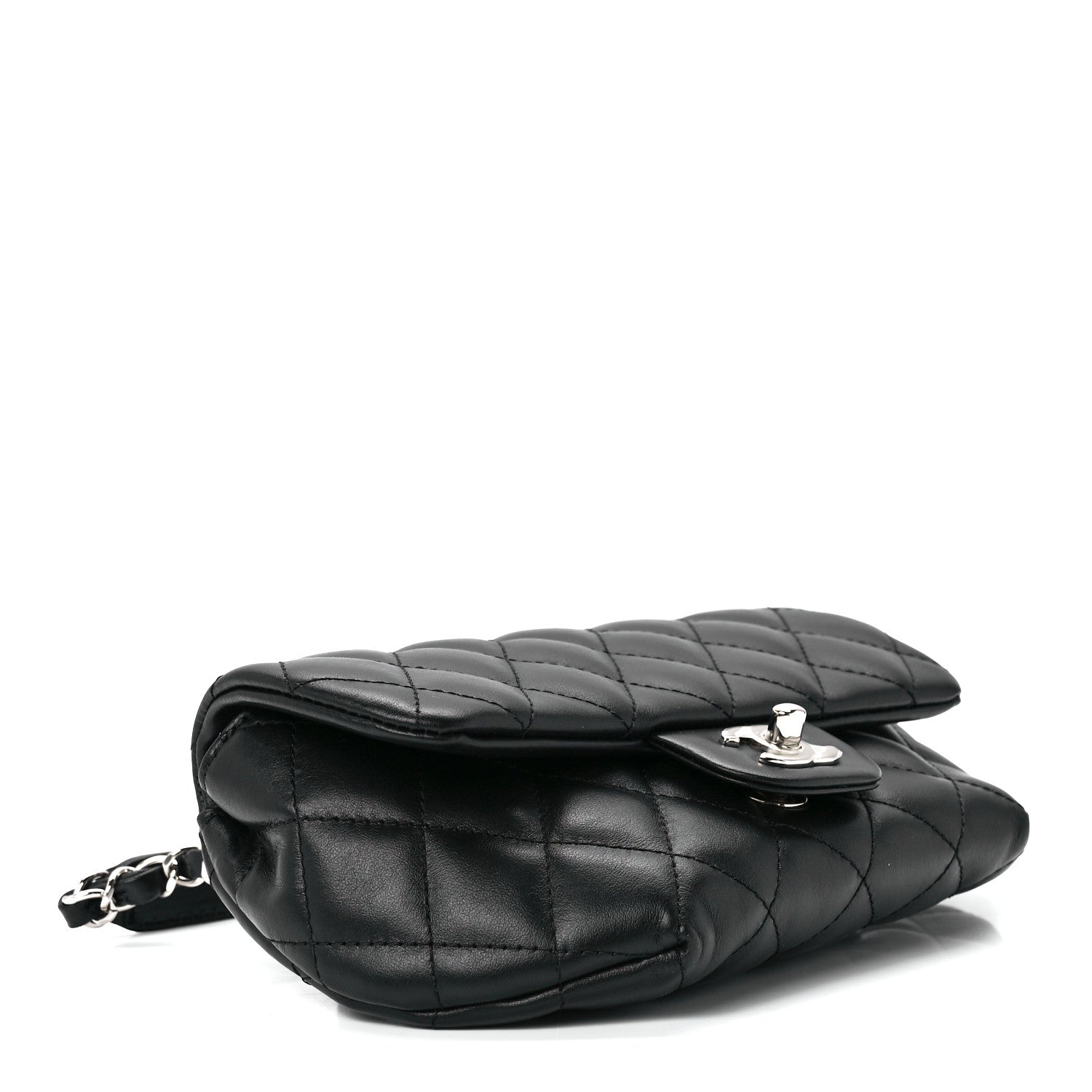 Chanel Calfskin Quilted CC Uniform Flap Belt Bag Black 4 of 13