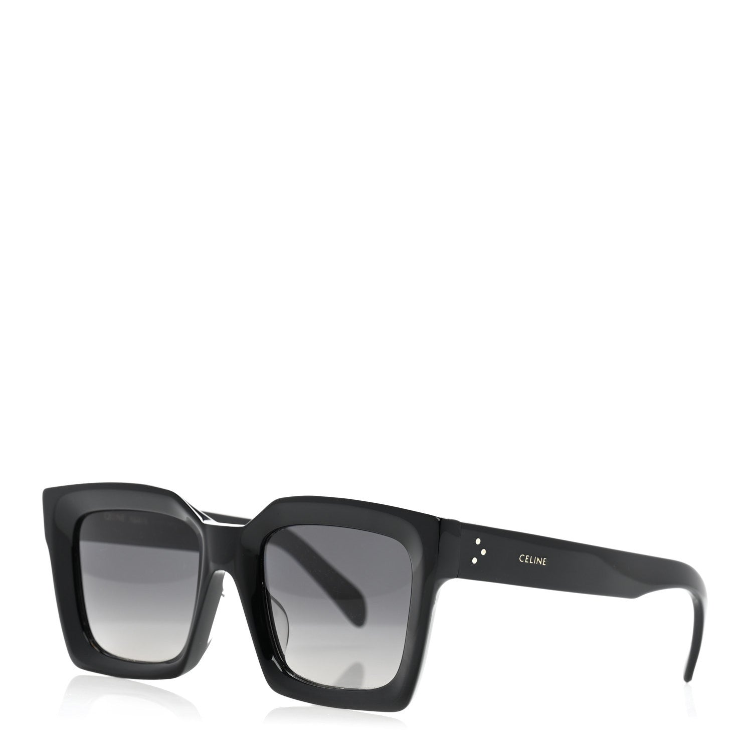 CELINE CL401301 01D Polarized Square Sunglasses Celine Celine CL401301 Polarized Acetate Square Sunglasses  main image 2