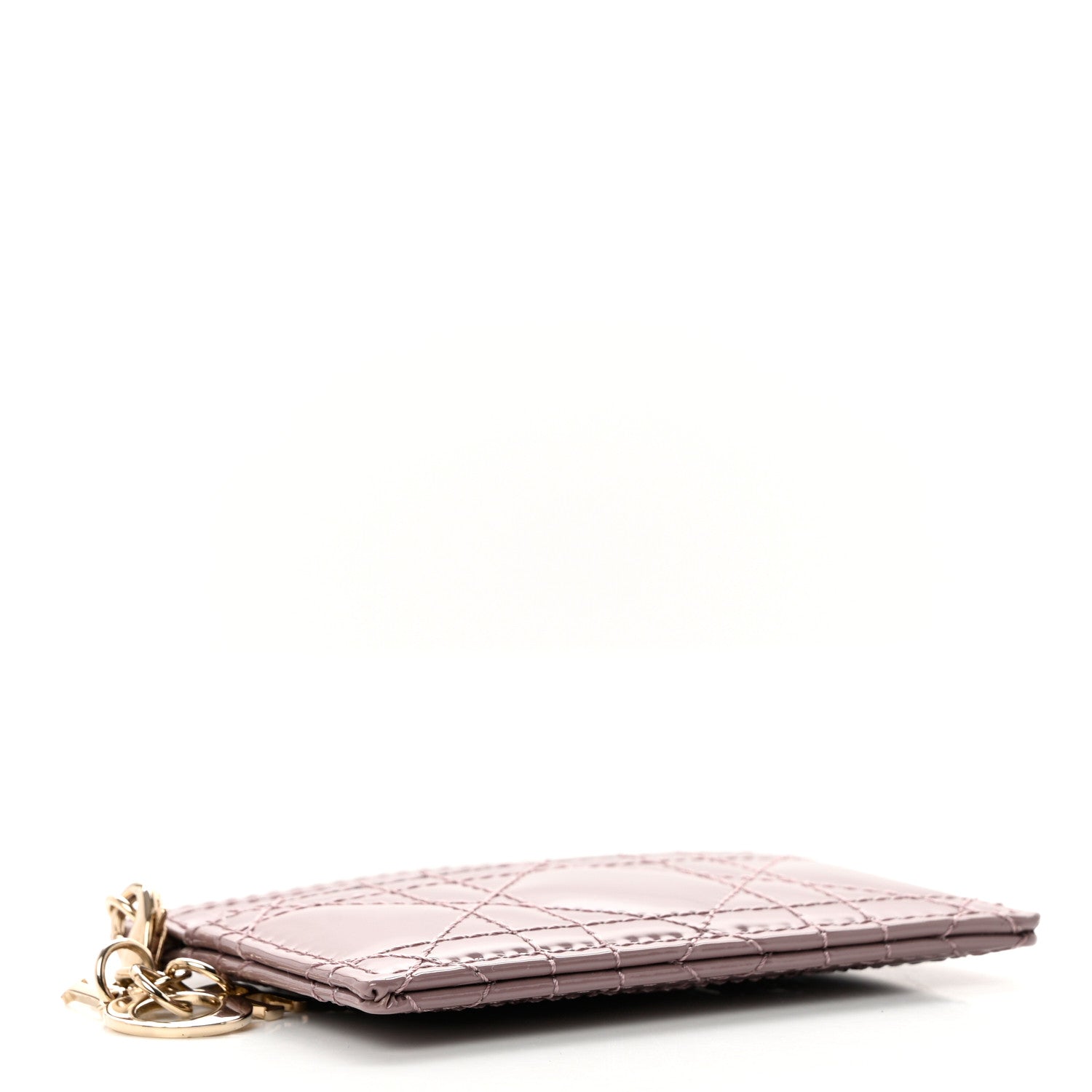 Christian Dior Patent Cannage Lady Dior Five-Slots Card Holder Pink Peony 4 of 7