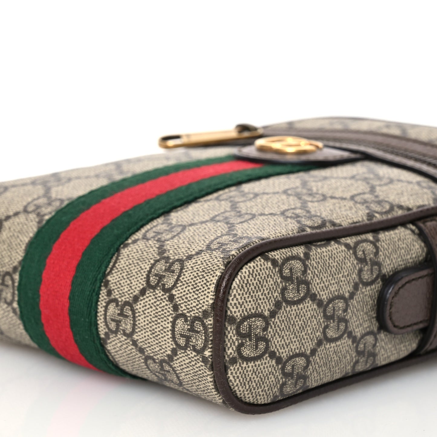 GG Supreme Monogram Web Mini Ophidia Messenger Brown