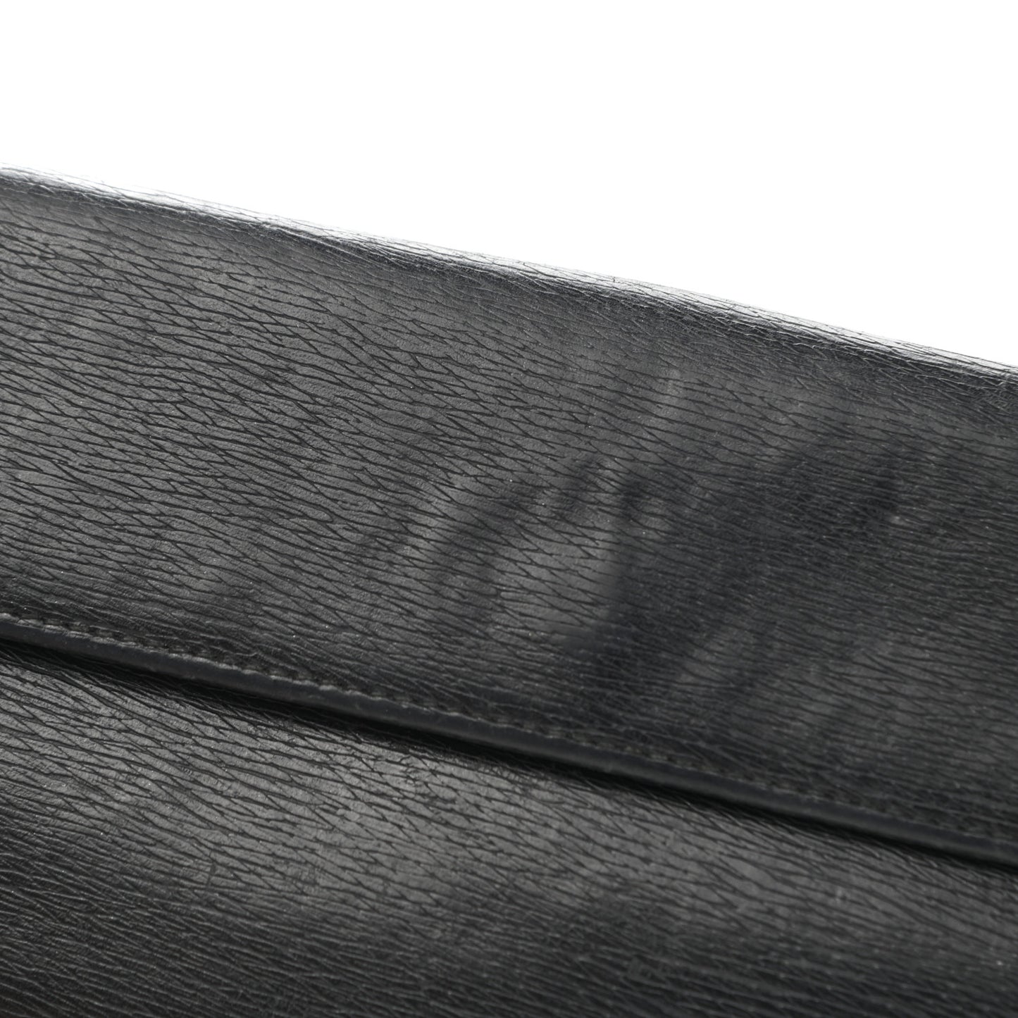 Calfskin Continental Bardot Wallet Black