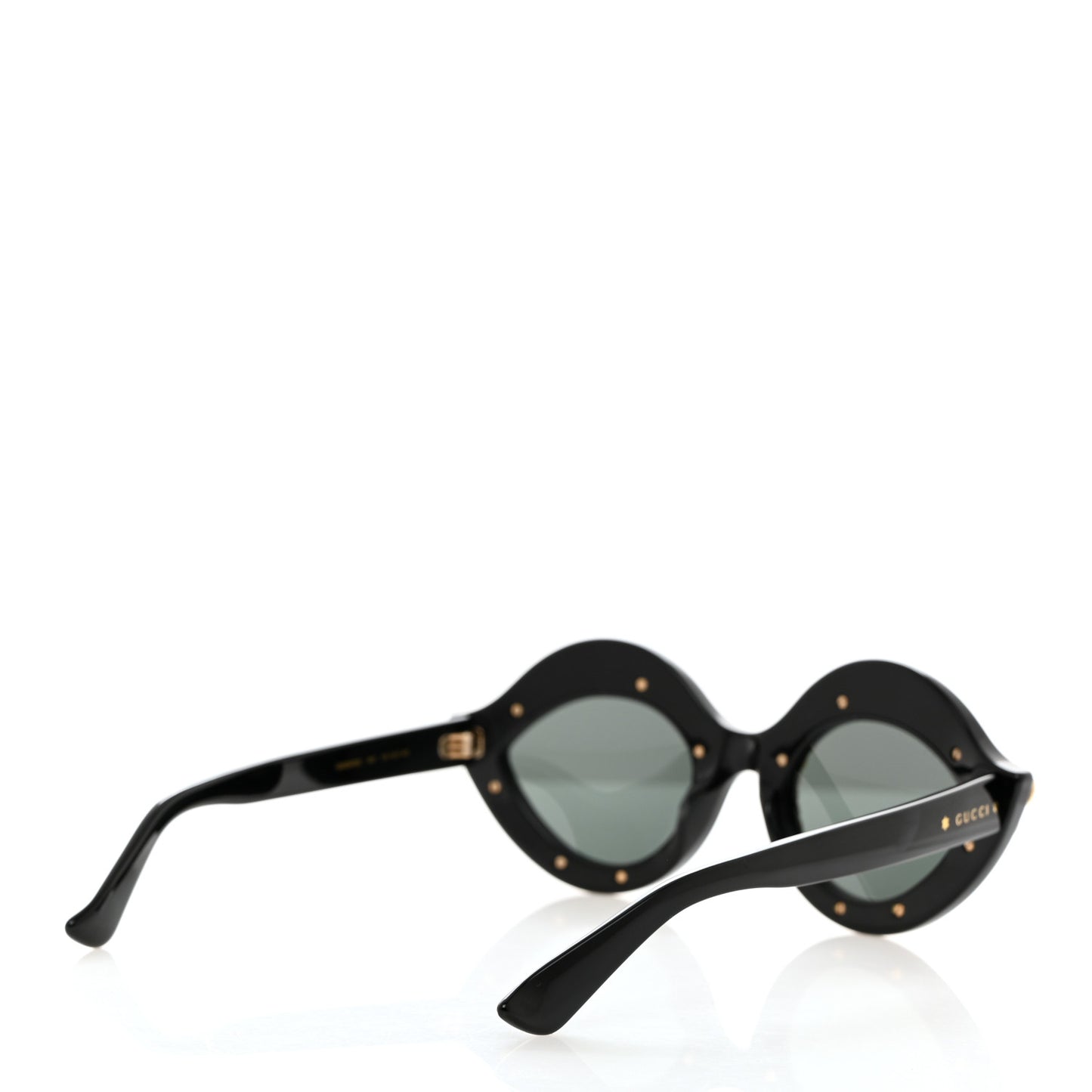Acetate Crystal Studded Cat Eye Sunglasses GG0045S Black