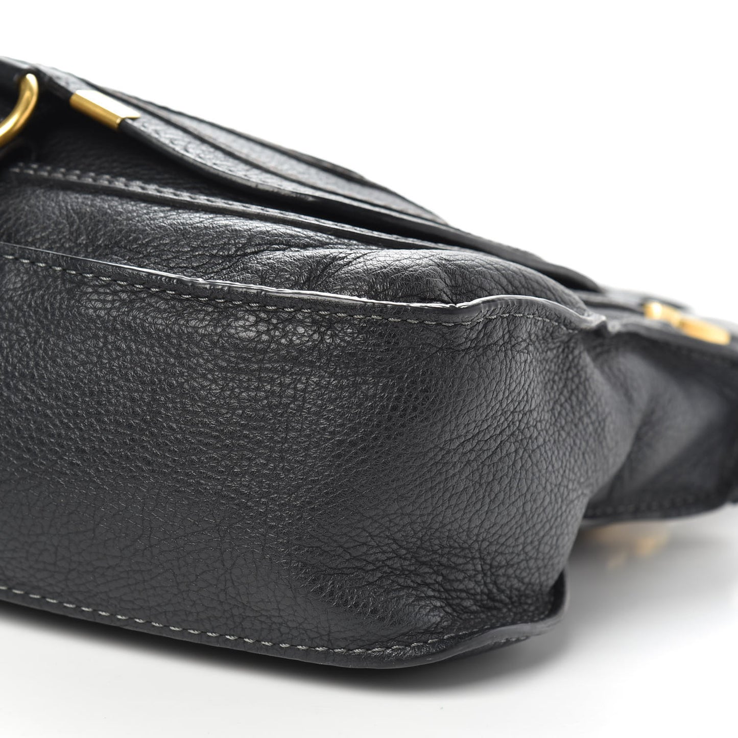 Calfskin Small Marcie Satchel Black