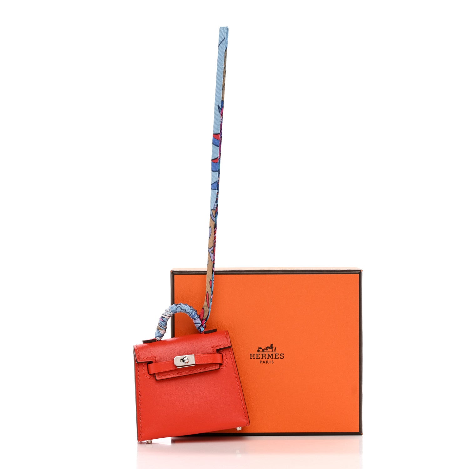 Hermes Tadelakt Mini Kelly Twilly Bag Charm Capucine 6 of 6