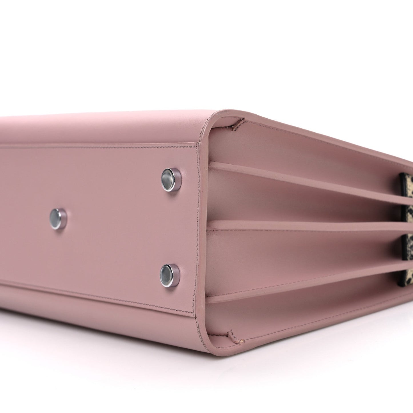 Calfskin Embossed Python Baby Sac De Jour Powder Pink