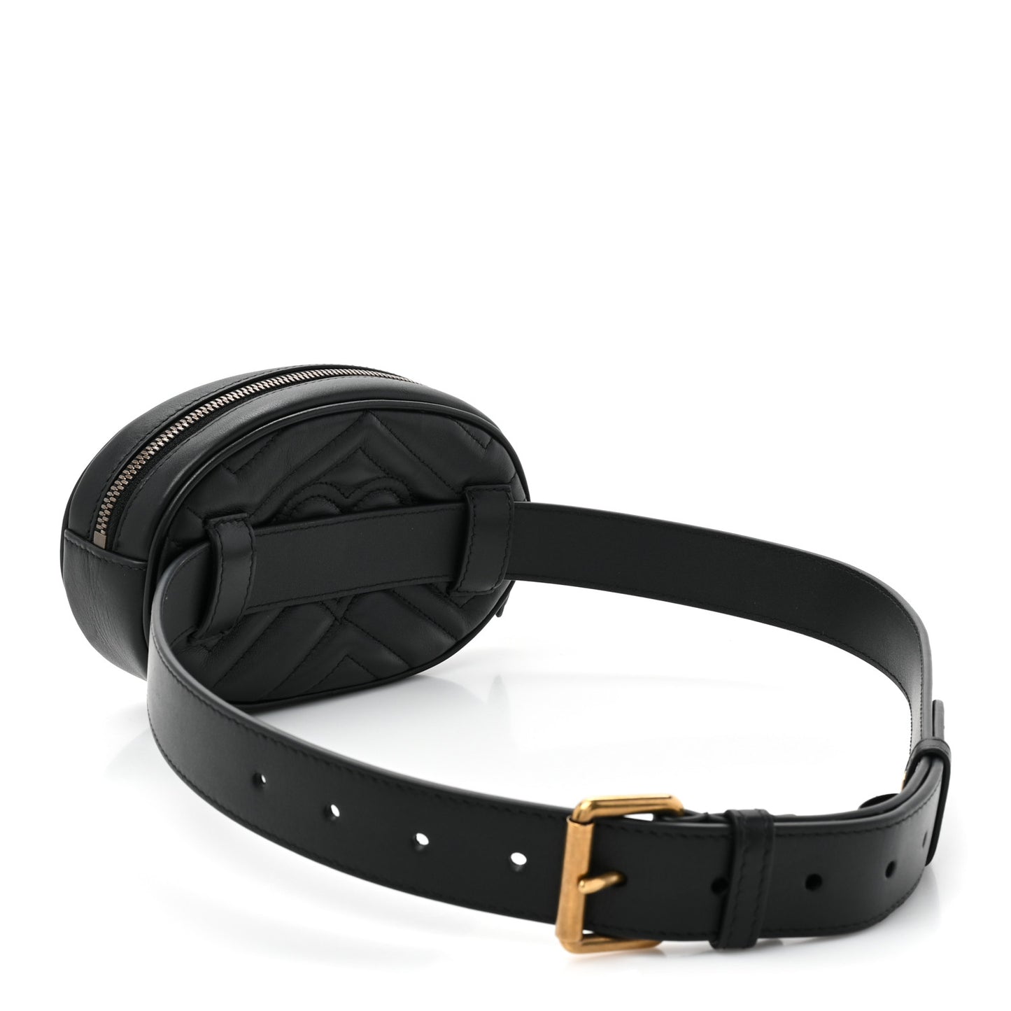 Calfskin Matelasse GG Marmont Belt Bag 85 34 Black