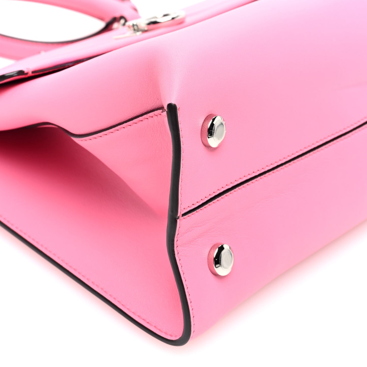 Calfskin Gancini Trifolio Top Handle Bag Peonia