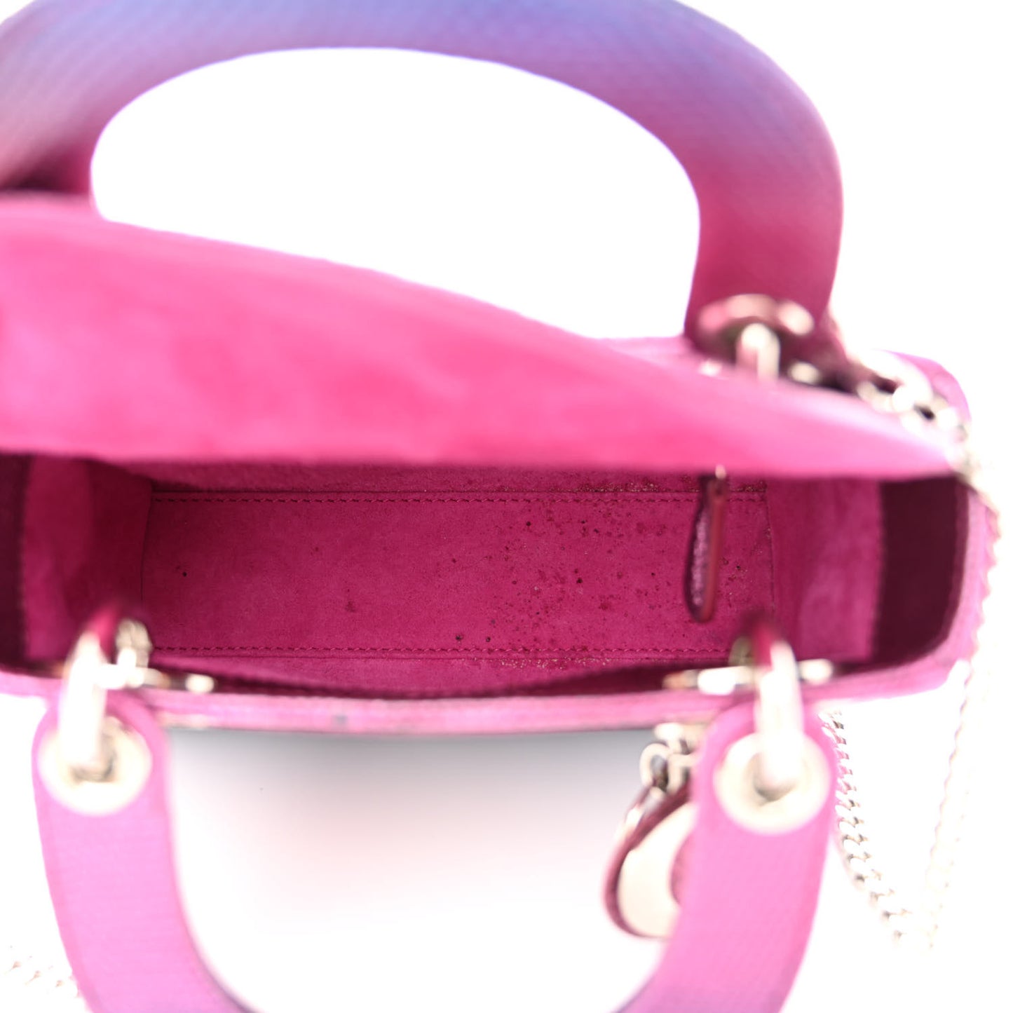 Lizard Gradient Mini Lady Dior Pink Blue