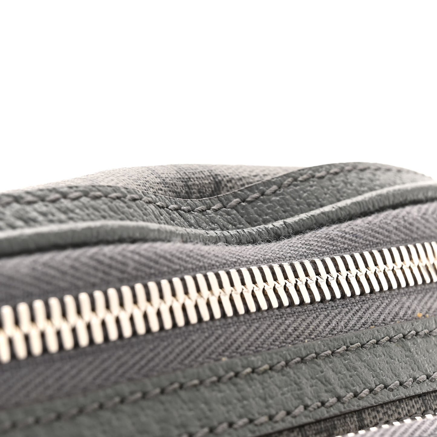 GG Supreme Monogram Textured Dollar Calfskin Ophidia Belt Bag Grey Black Graphite Grey