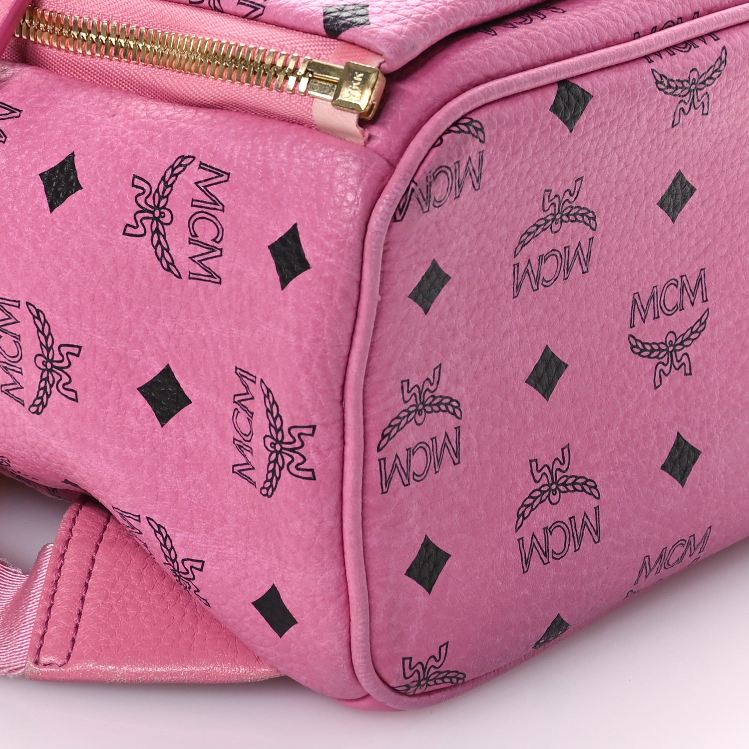 MCM Visetos Studded Small Dual Stark Backpack Pink 9 of 14